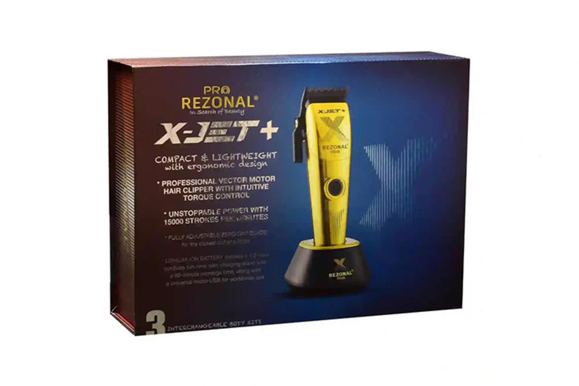 ماشین اصلاح رزونال REZONAL X-JET PLUS نمای جعبه و بسته بندی