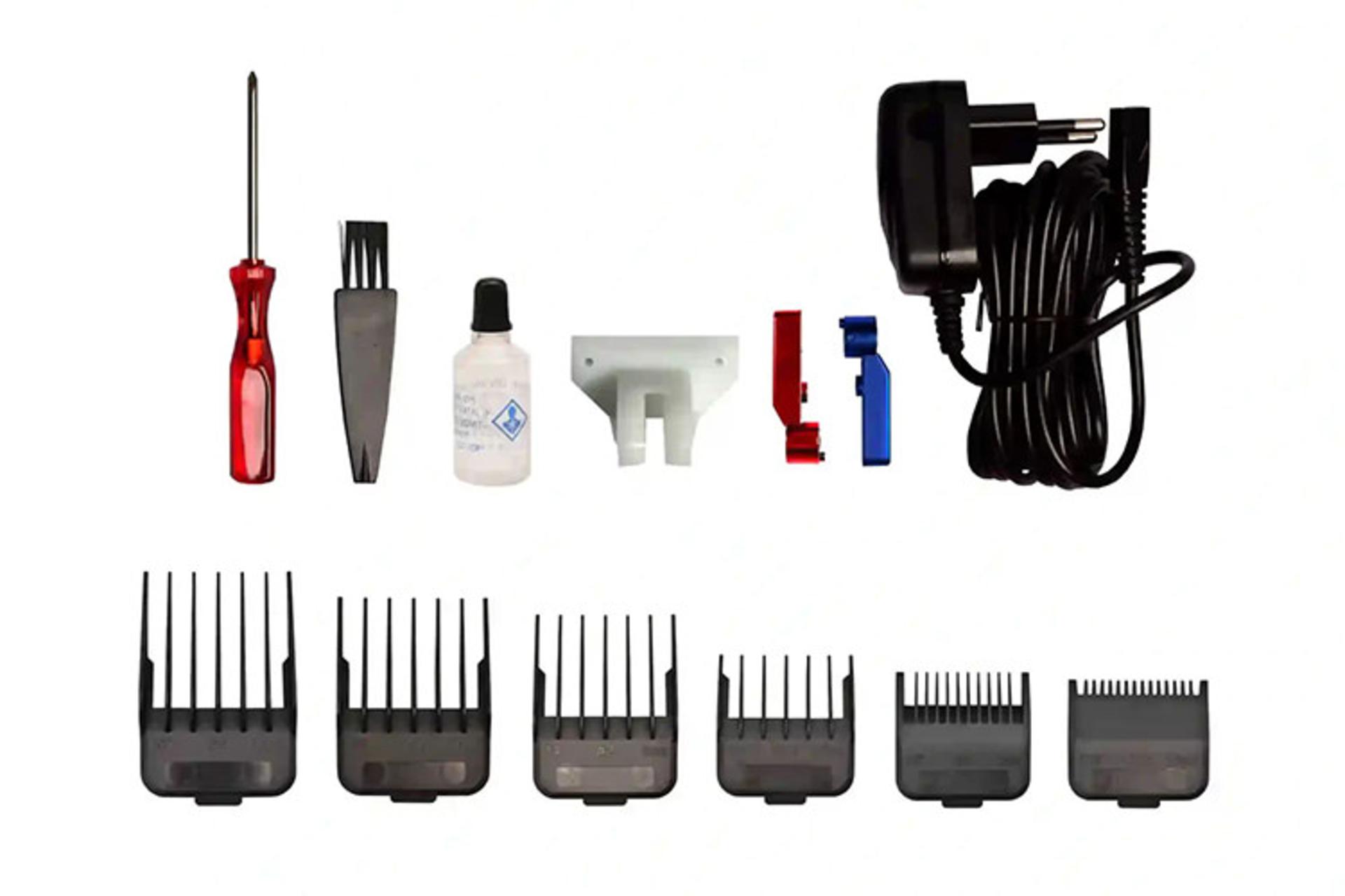 ماشین اصلاح رزونال REZONAL X-JET PLUS نمای شانه ها و لوازم همراه