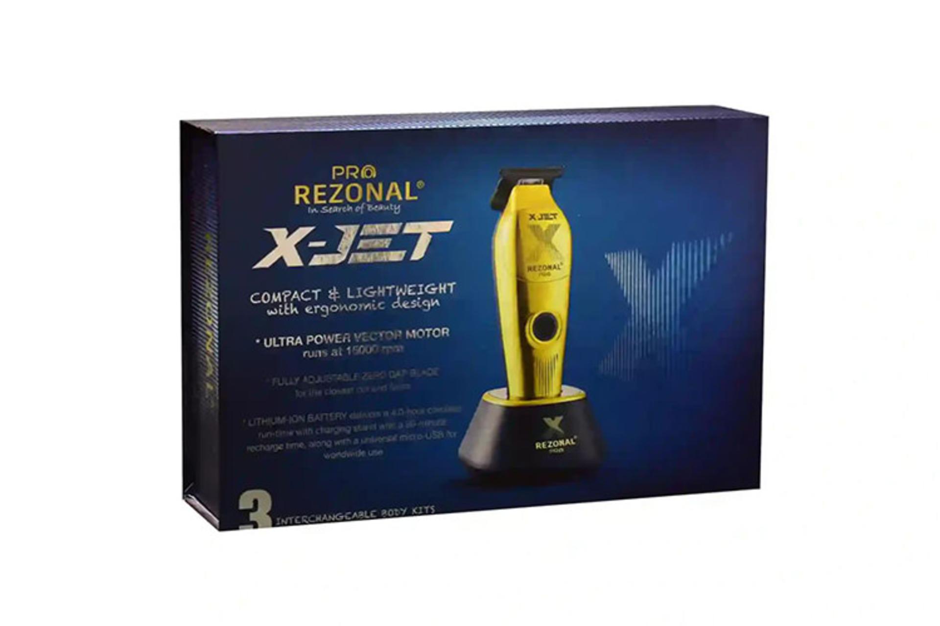 ماشین اصلاح رزونال REZONAL X-JET نمای جعبه و بسته بندی