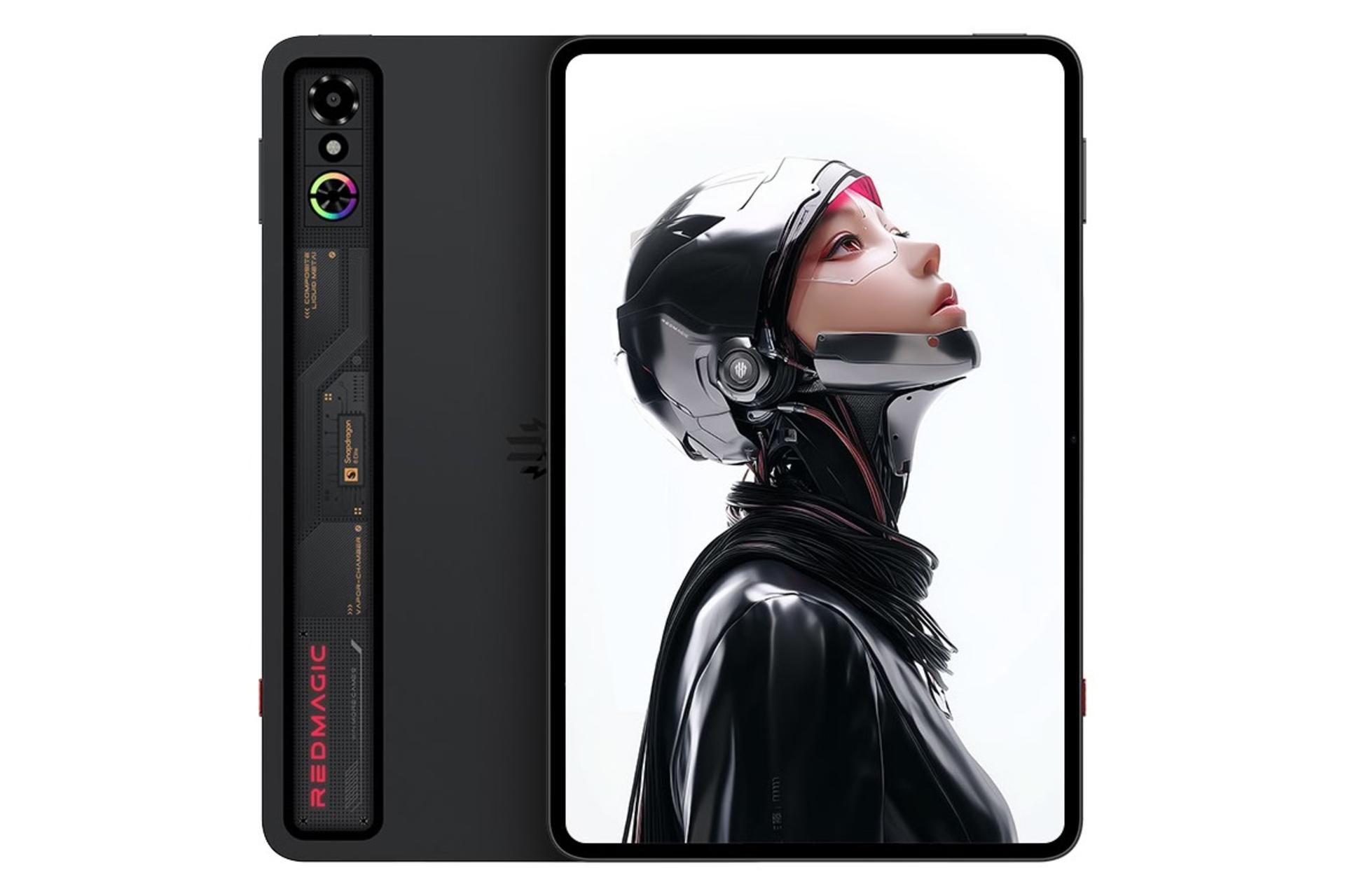 پنل جلو و پشت تبلت رد مجیک تبلت 3 پرو زد تی ای مشکی / ZTE RedMagic Tablet 3 Pro