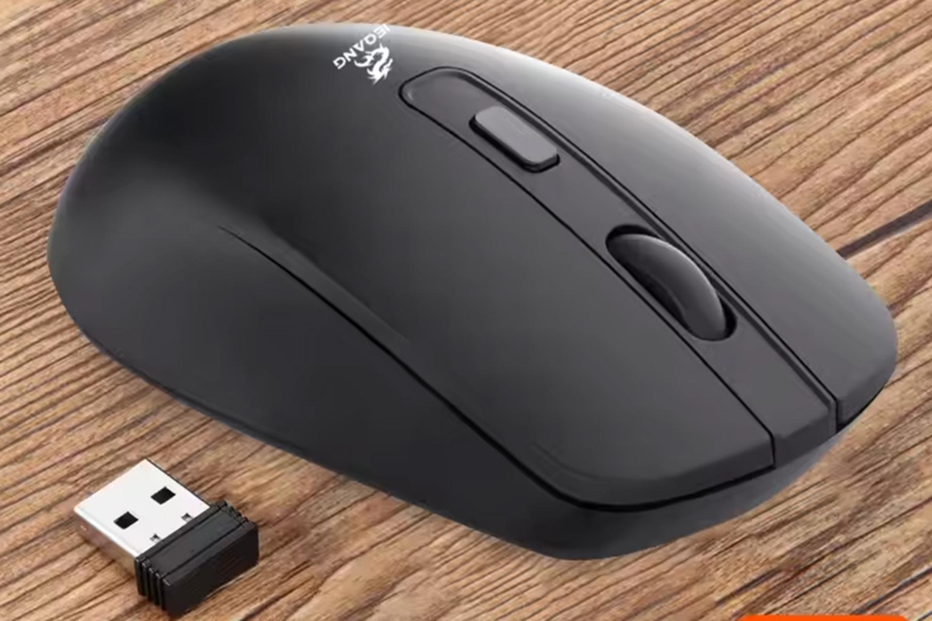 نمای راست ماوس جکنگ JEQANG JW-215 به همراه دانگل بی سیم