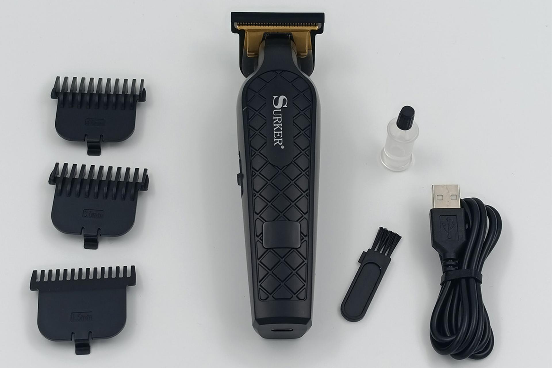 ماشین اصلاح سورکر Surker SK-1207 نمای لوازم همراه