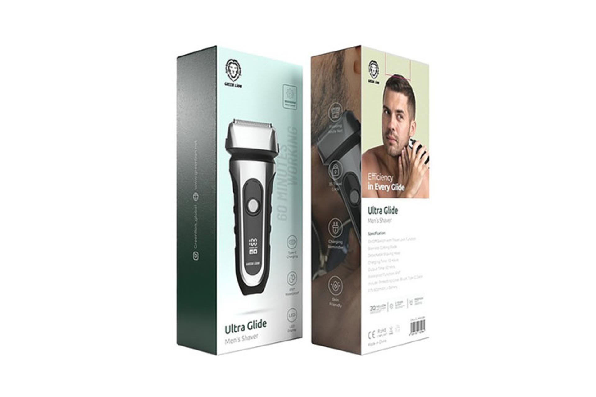 ماشین اصلاح گرین لاین Green Lion Ultra Glide نمای جعبه و بسته بندی