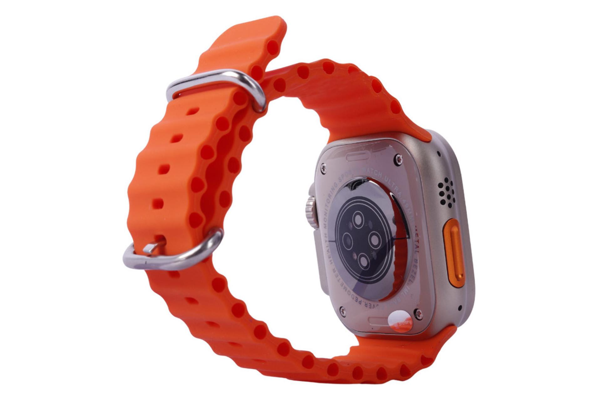 پشت ساعت هوشمند بلولری Blulory Glifo 8 Light Ultra با بند نارنجی