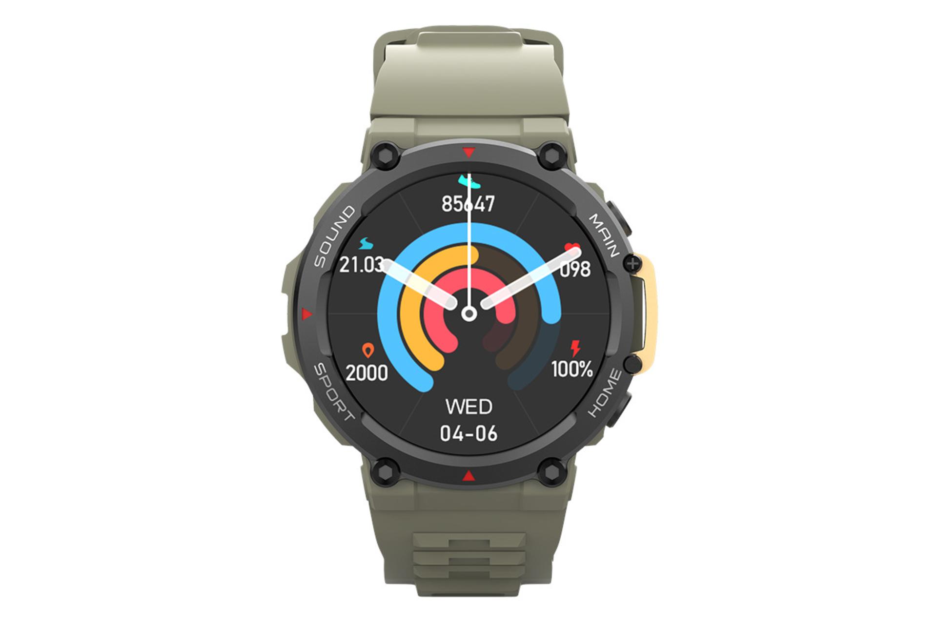 ساعت هوشمند گلتیج Goaltage SW02 سبز از نمای روبرو