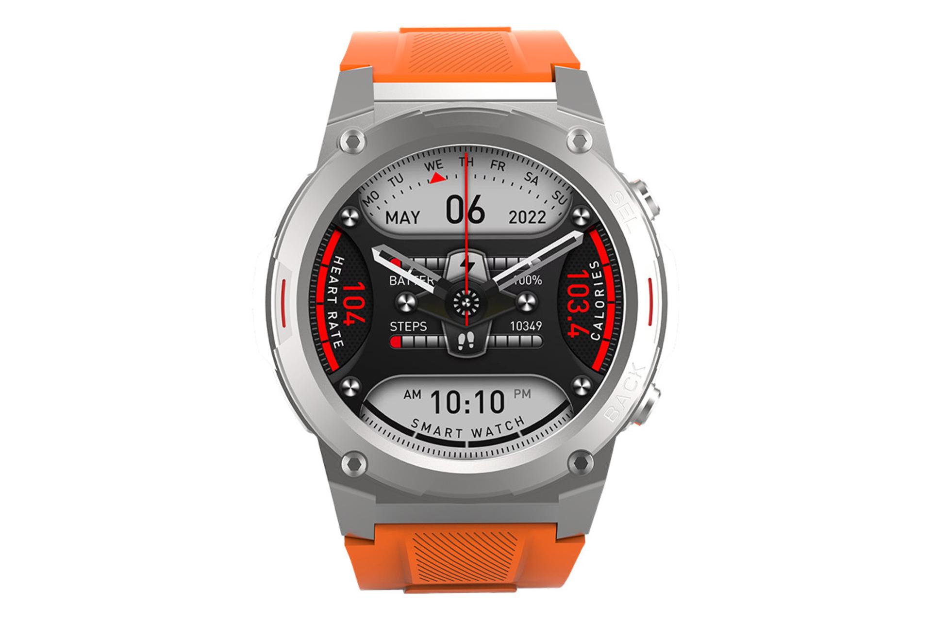 ساعت هوشمند گلتیج Goaltage SW04 نقره ای از نمای روبرو