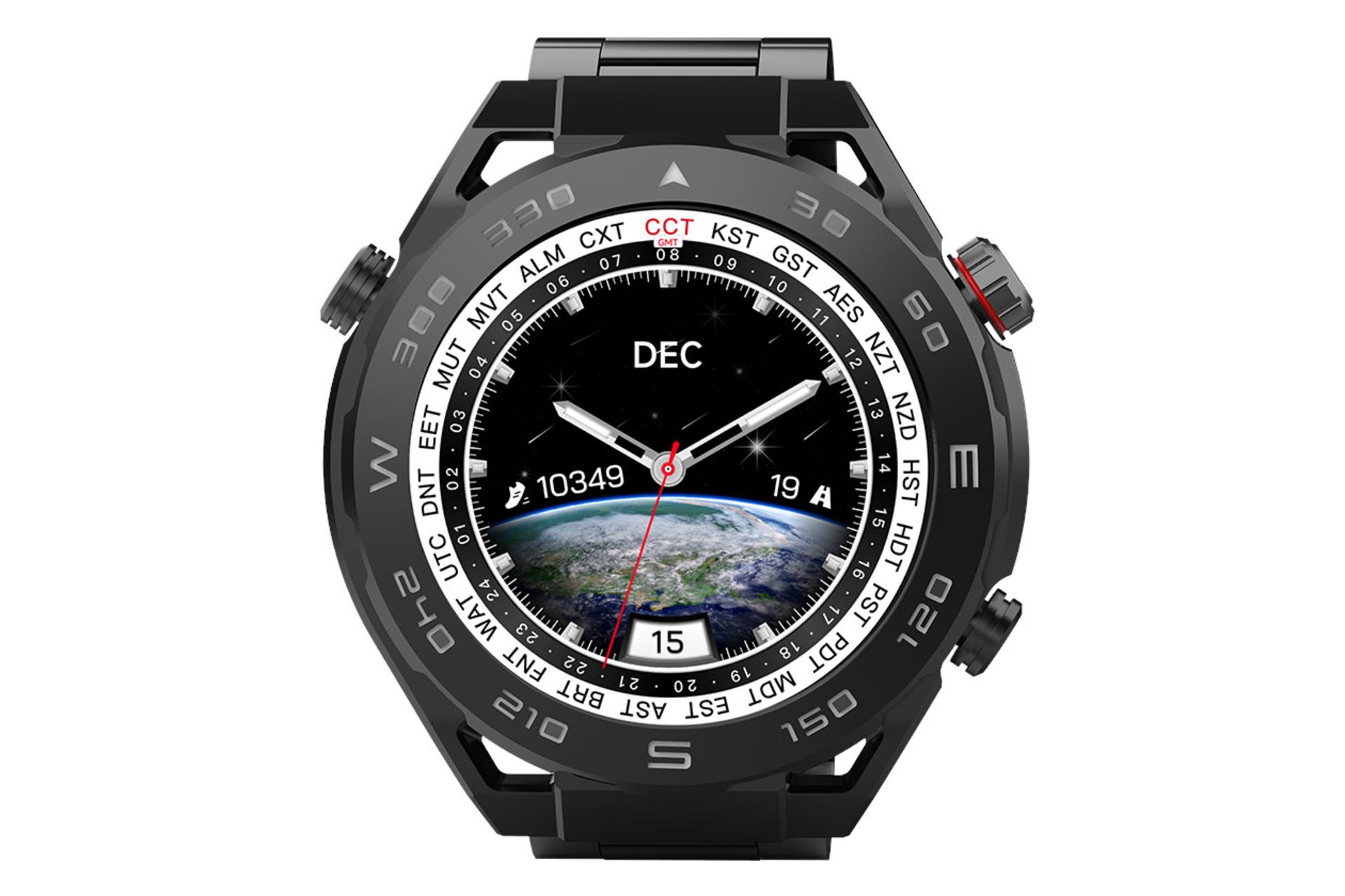 ساعت هوشمند گلتیج Goaltage SW05 مشکی از نمای روبرو