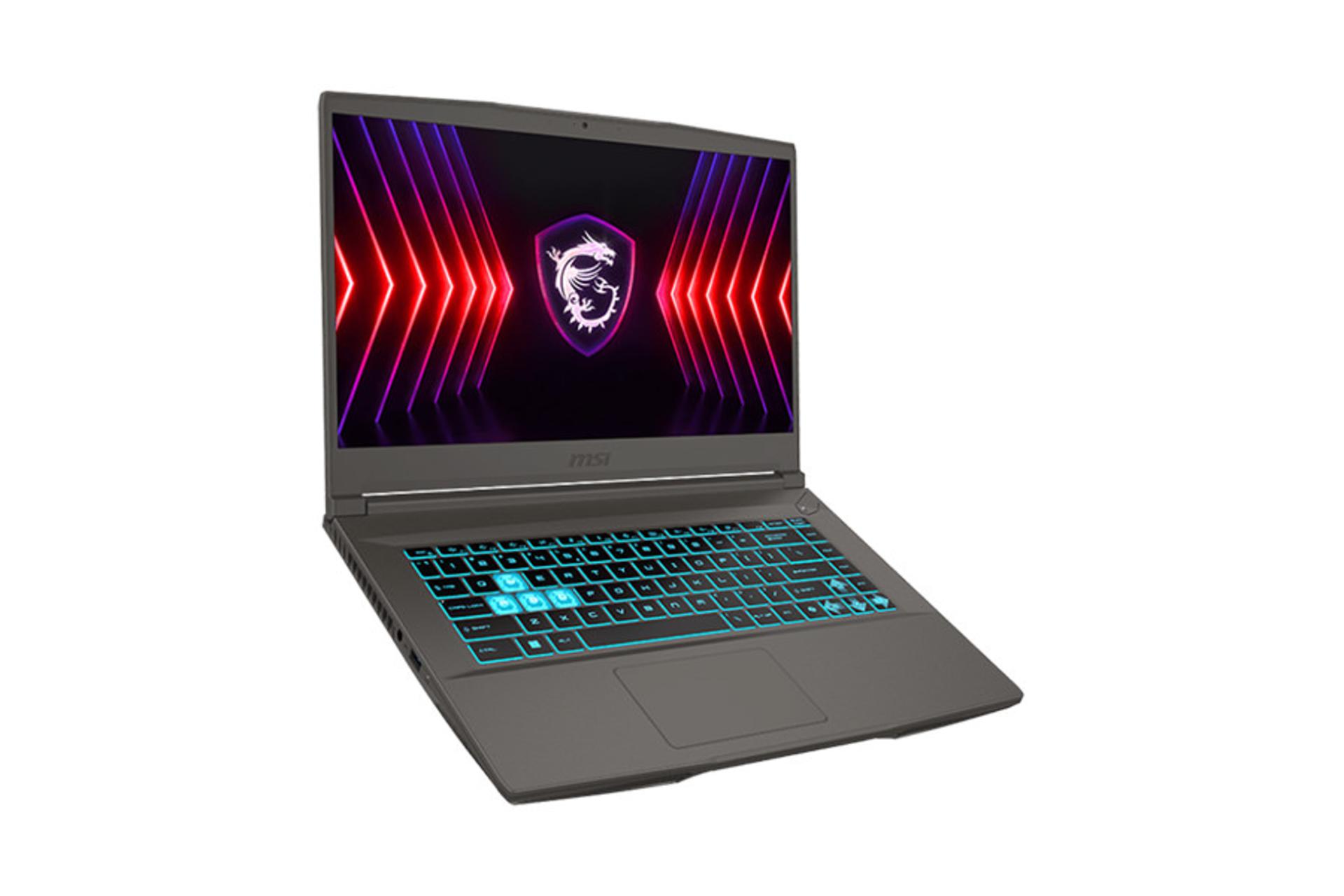 لپ تاپ ام اس آی MSI Thin A15 B7U نمای جلو و چپ