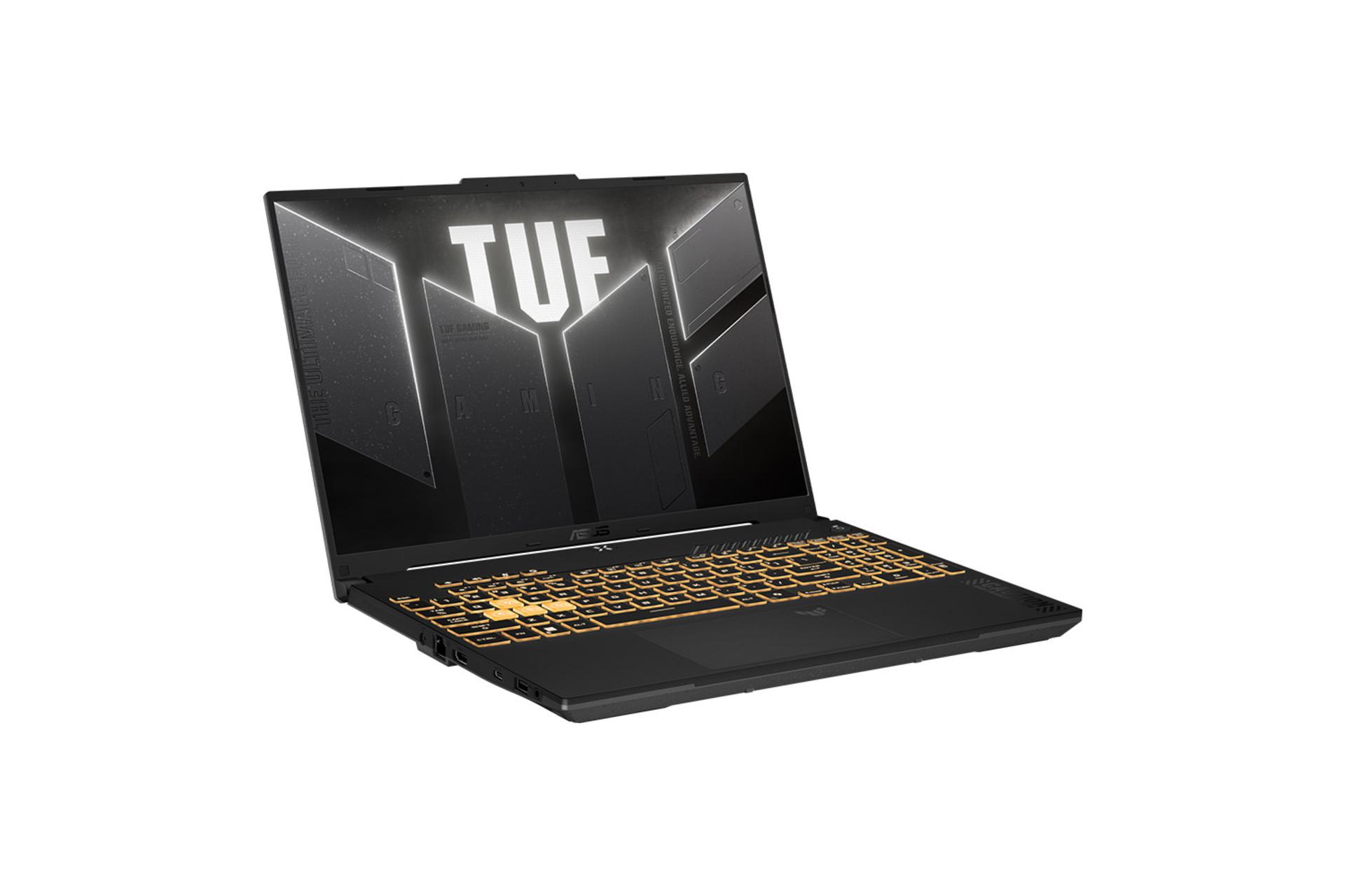 لپ تاپ ایسوس ASUS TUF Gaming F16 FX607 نمای جلو و چپ