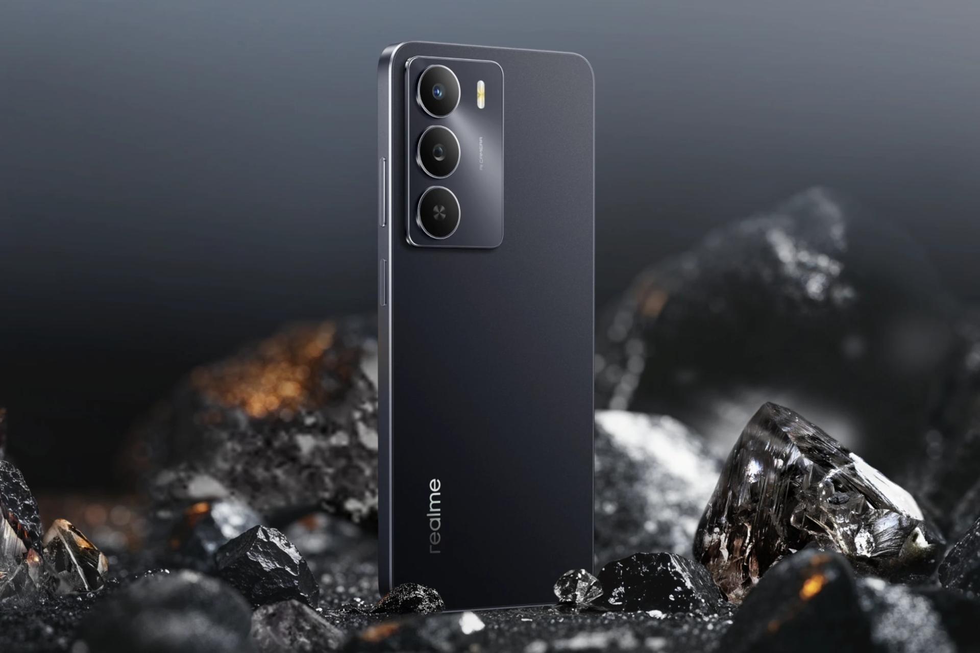 پنل پشت و چینش دوربین گوشی موبایل ریلمی Narzo 80 لایت مشکی / Realme Narzo 80 Lite