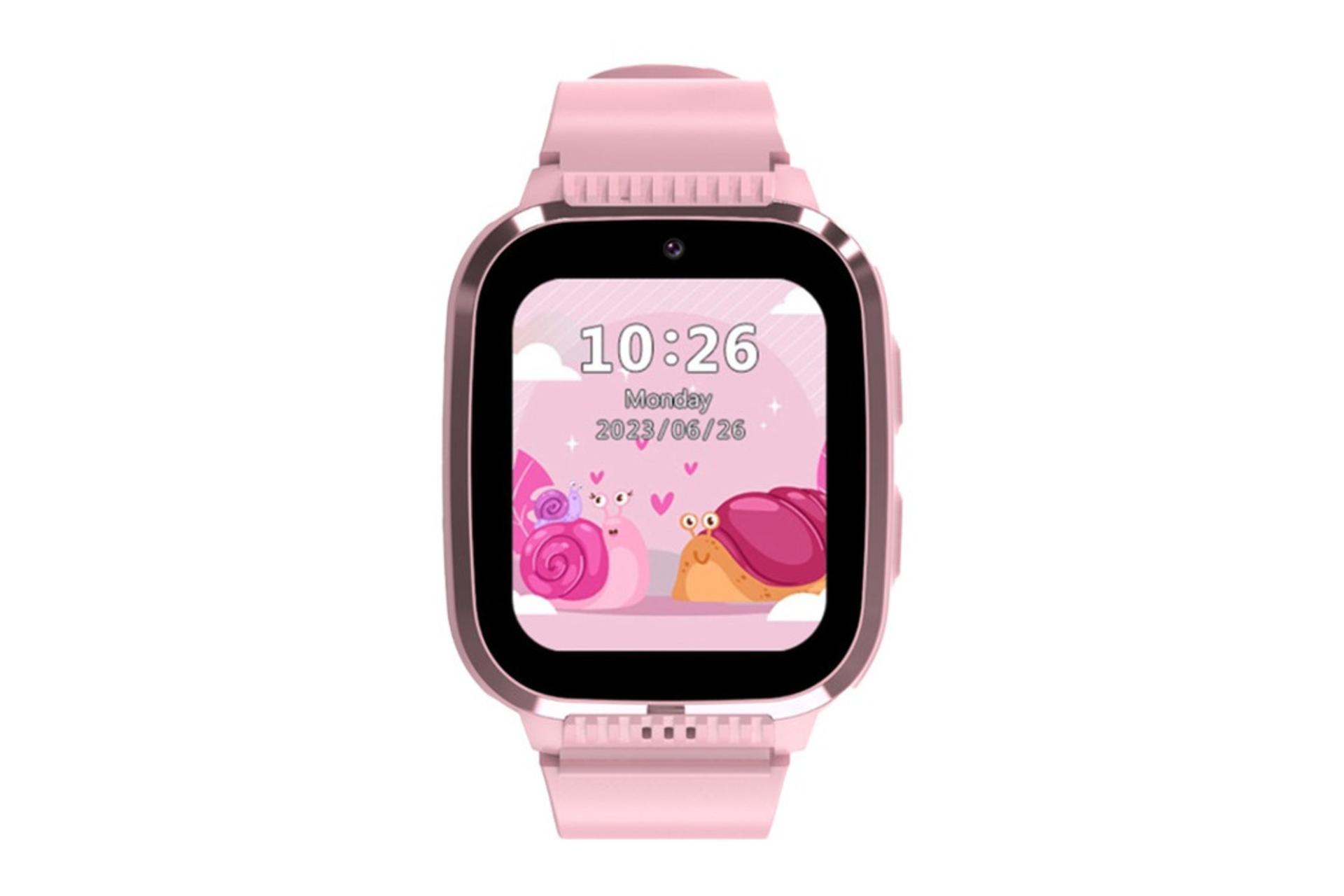 ساعت هوشمند پرودو Porodo Kids 4G صورتی از نمای روبرو