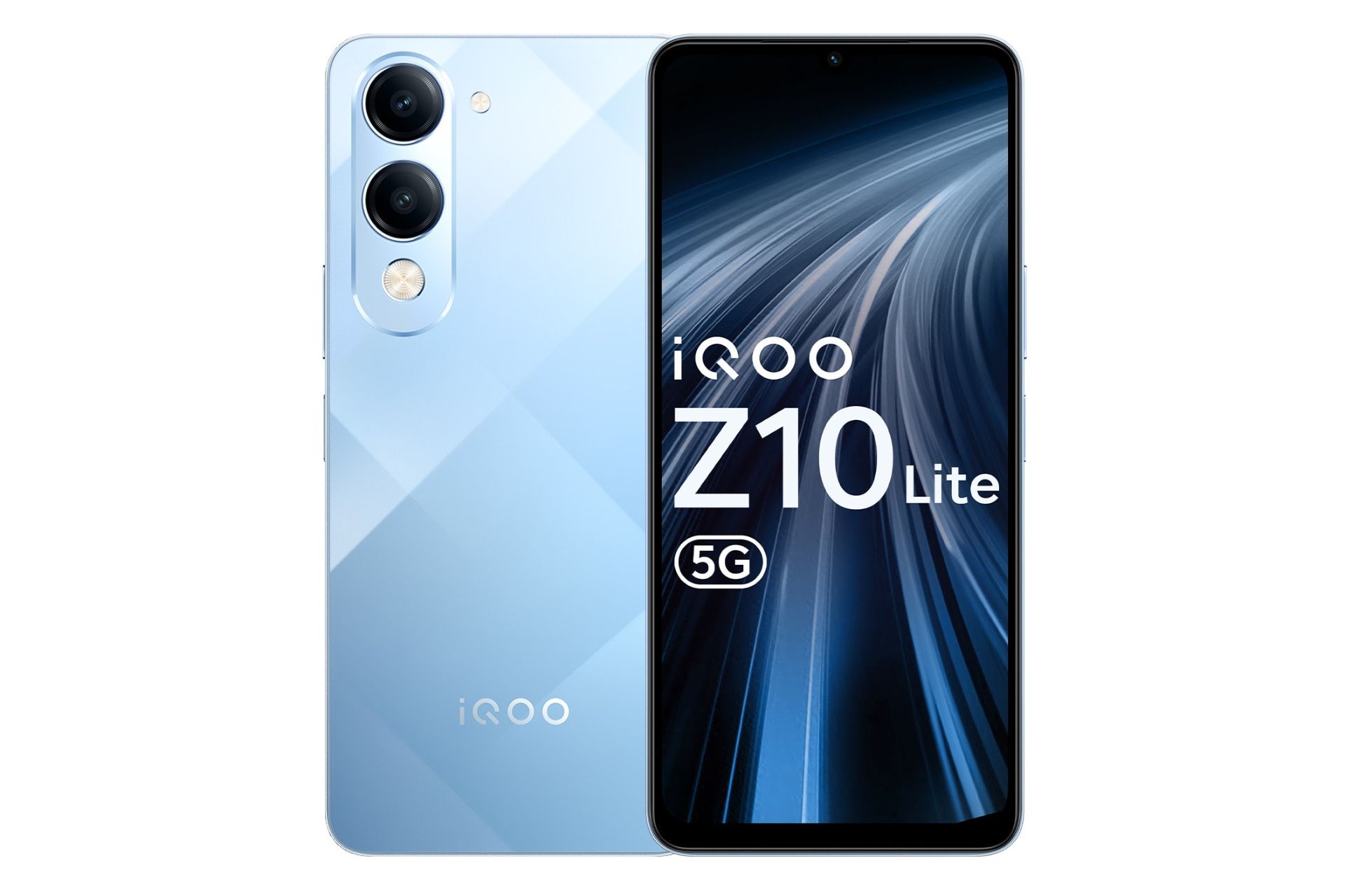پنل جلو و پشت گوشی موبایل iQOO Z10 لایت ویوو آبی روشن / vivo iQOO Z10 Lite