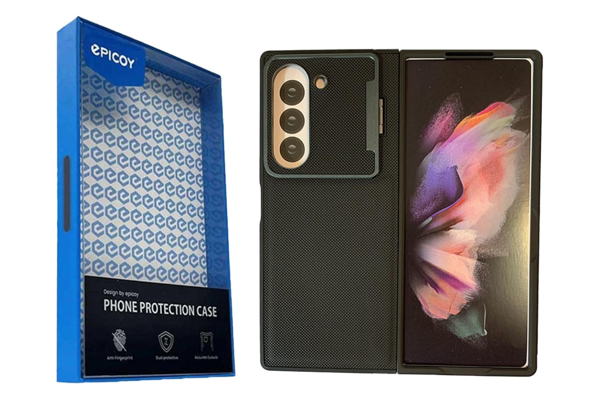 جعبه و نمای پنل پشت قاب گوشی اپیکوی مدل Piblue Nylone Bracket مناسب سامسونگ Galaxy Z Fold6