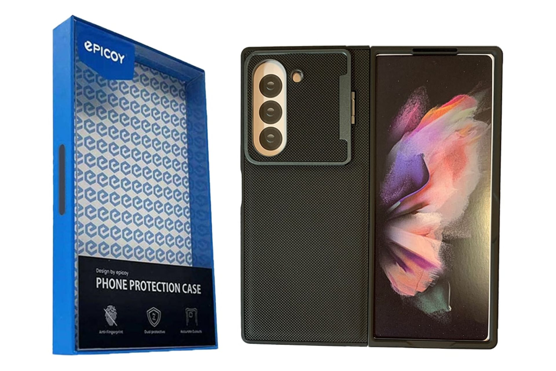 جعبه و نمای پنل پشت قاب گوشی اپیکوی مدل Piblue Nylone Bracket مناسب سامسونگ Galaxy Z Fold6