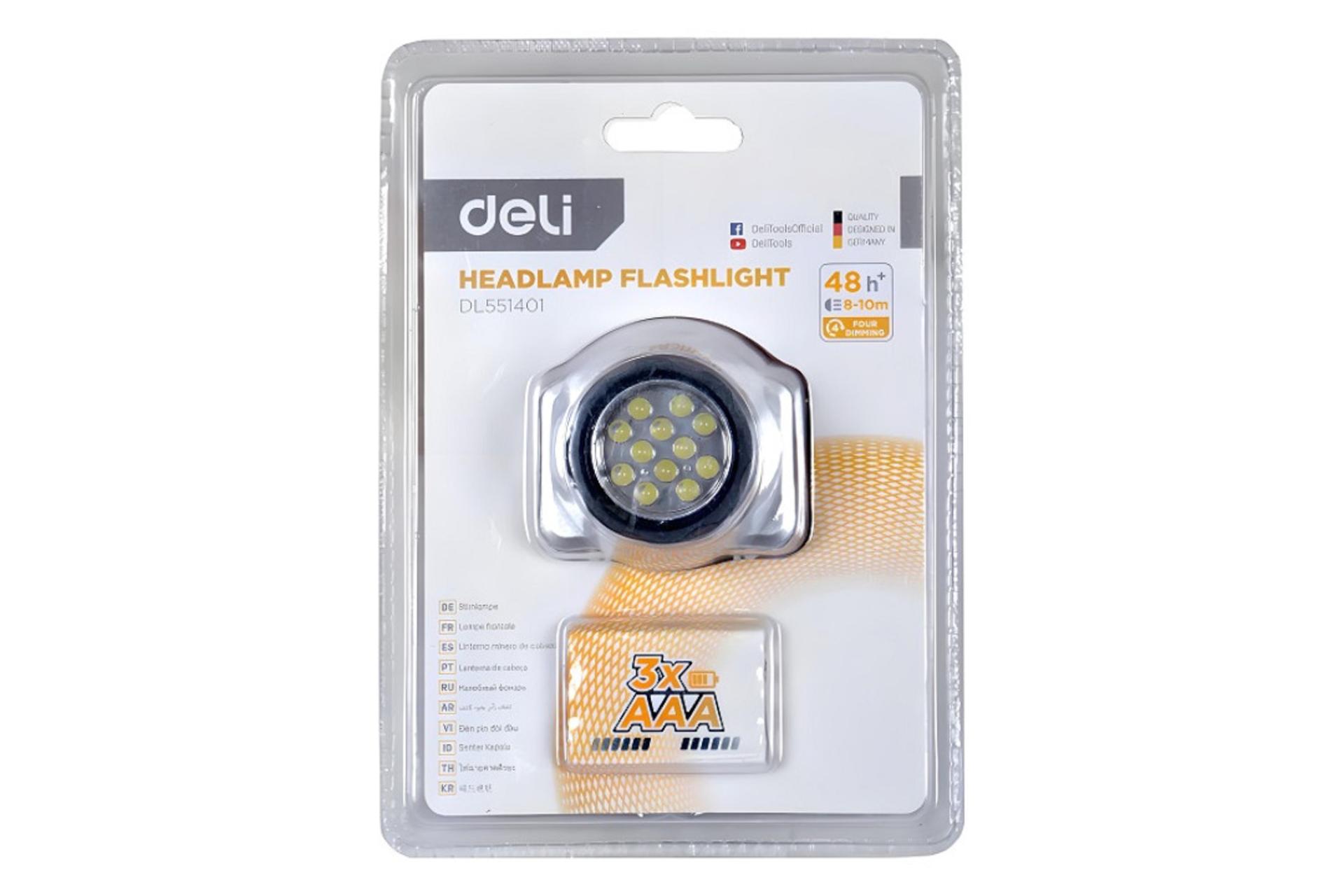 پکیج چراغ قوه دلی deli DL551401