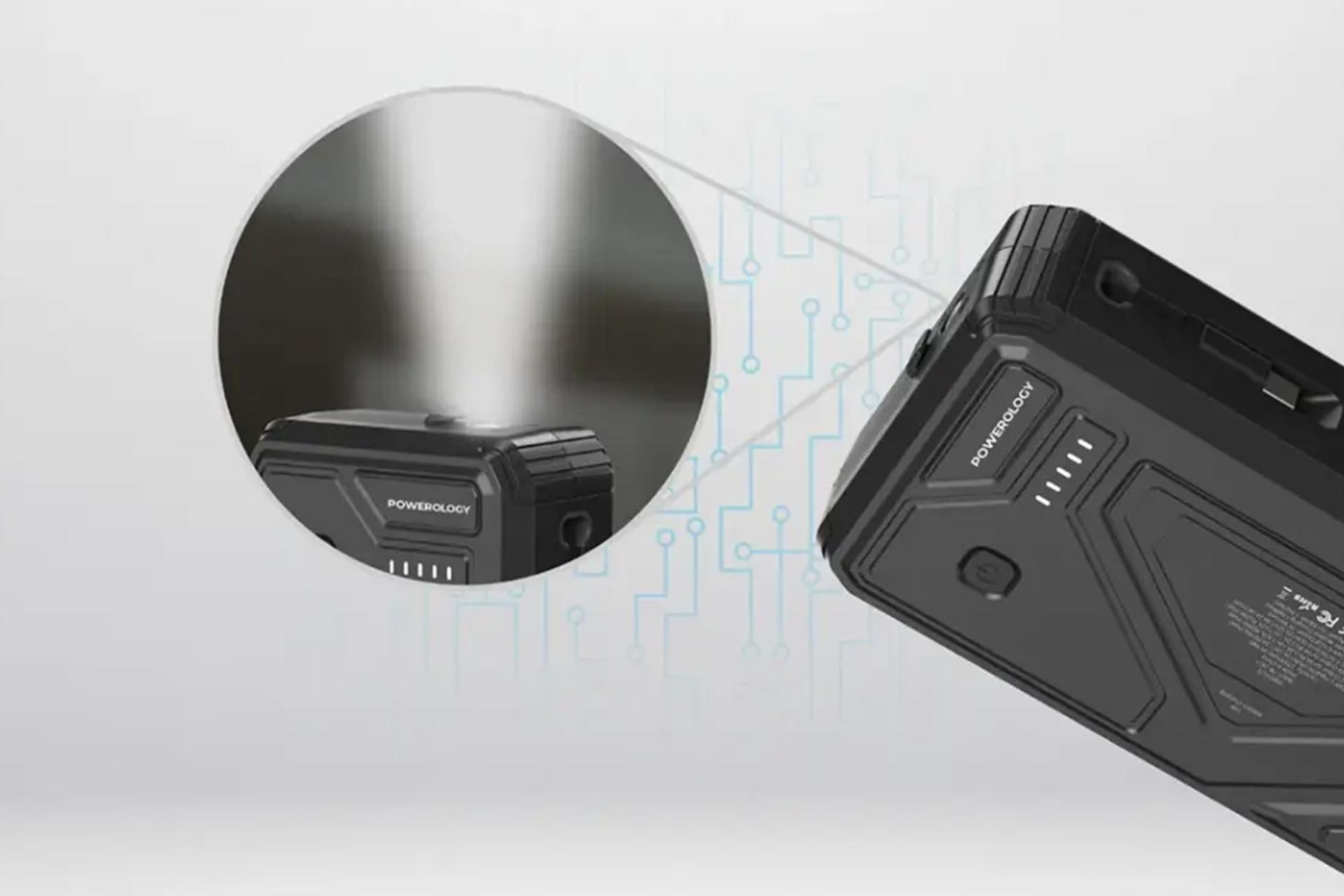 چراغ قوه پاور بانک پاورولوجی Powerology PPBCHA77 27000mAh