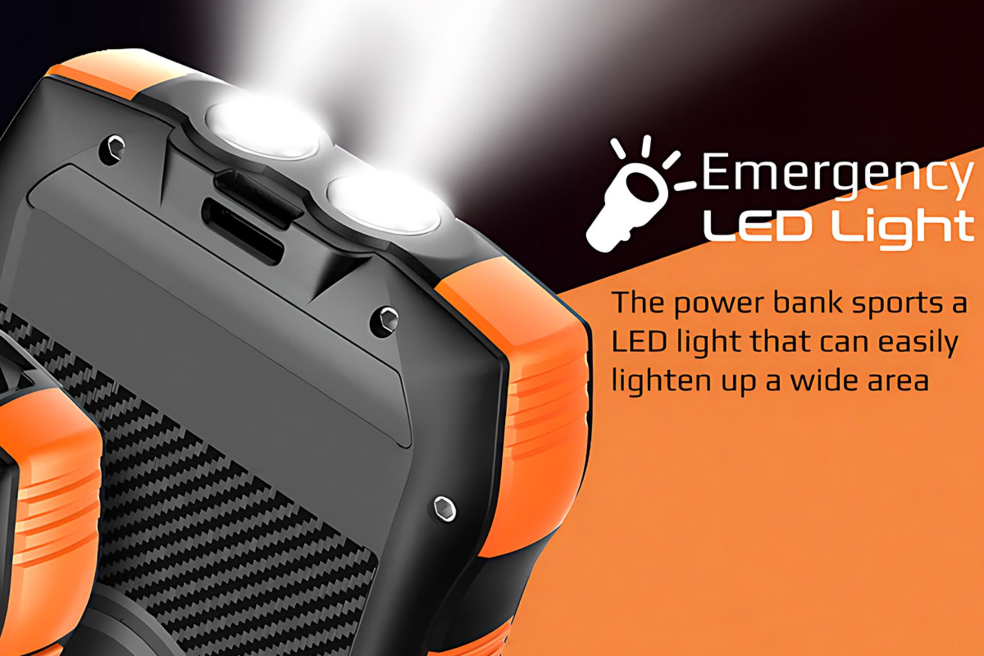 چراغ قوه پاور بانک پرومیت Promate SolarTank-20PDQi 20000mAh