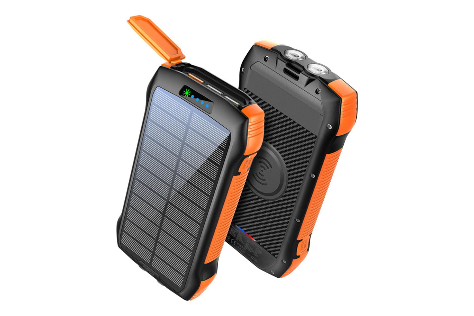 نمای کناری پاور بانک پرومیت Promate SolarTank-20PDQi 20000mAh