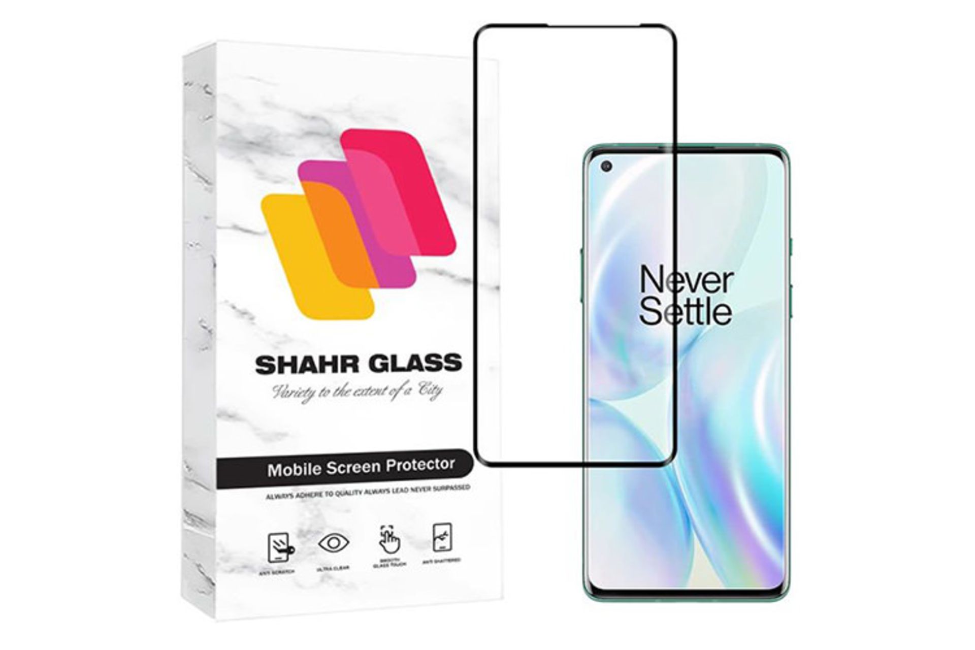 محافظ صفحه نمایش گوشی شهر گلس SHAHR GLASS EDGNWSH for OnePlus 8