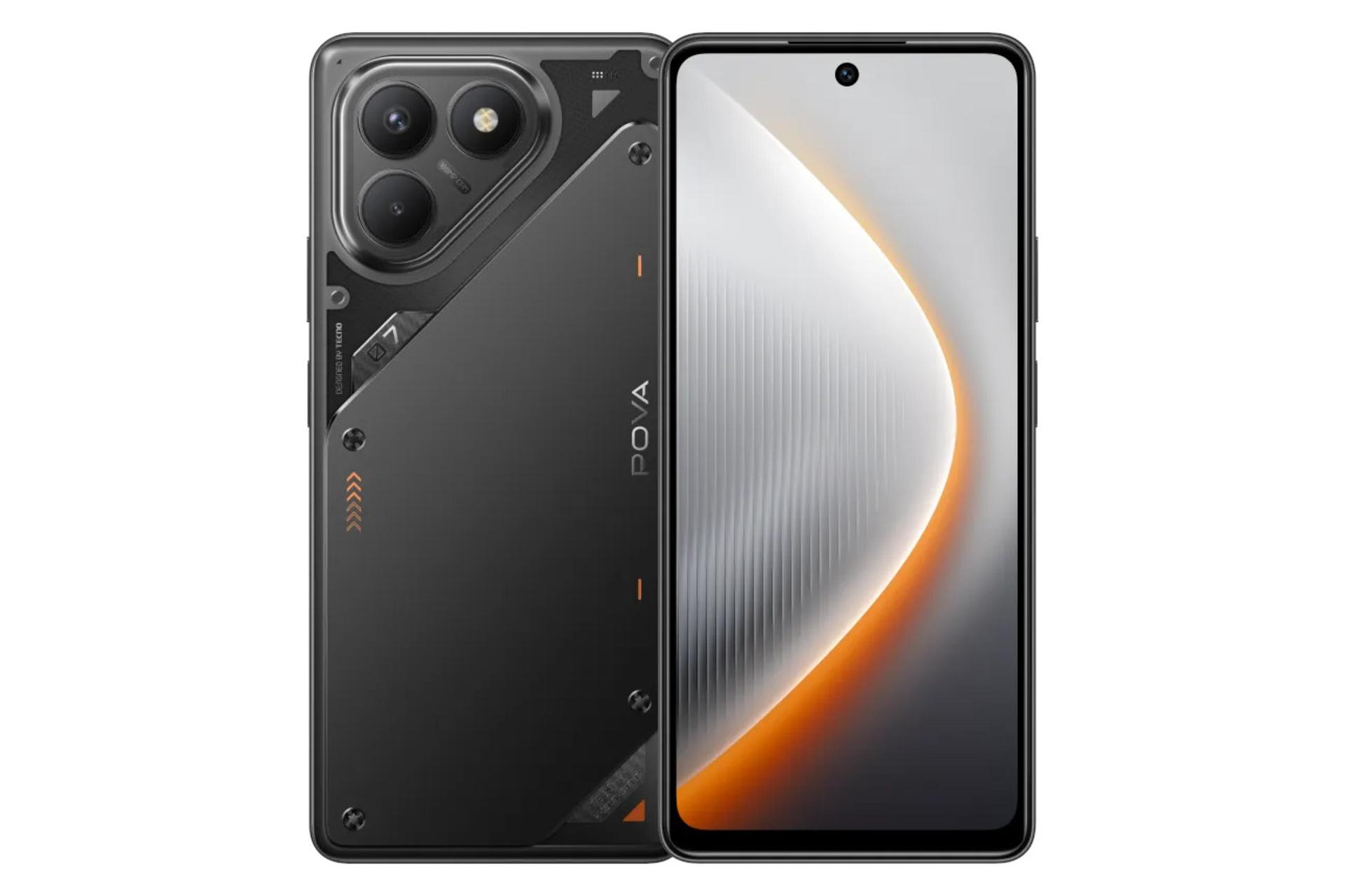 پنل جلو و پشت گوشی موبایل تکنو Tecno Pova 7 مشکی