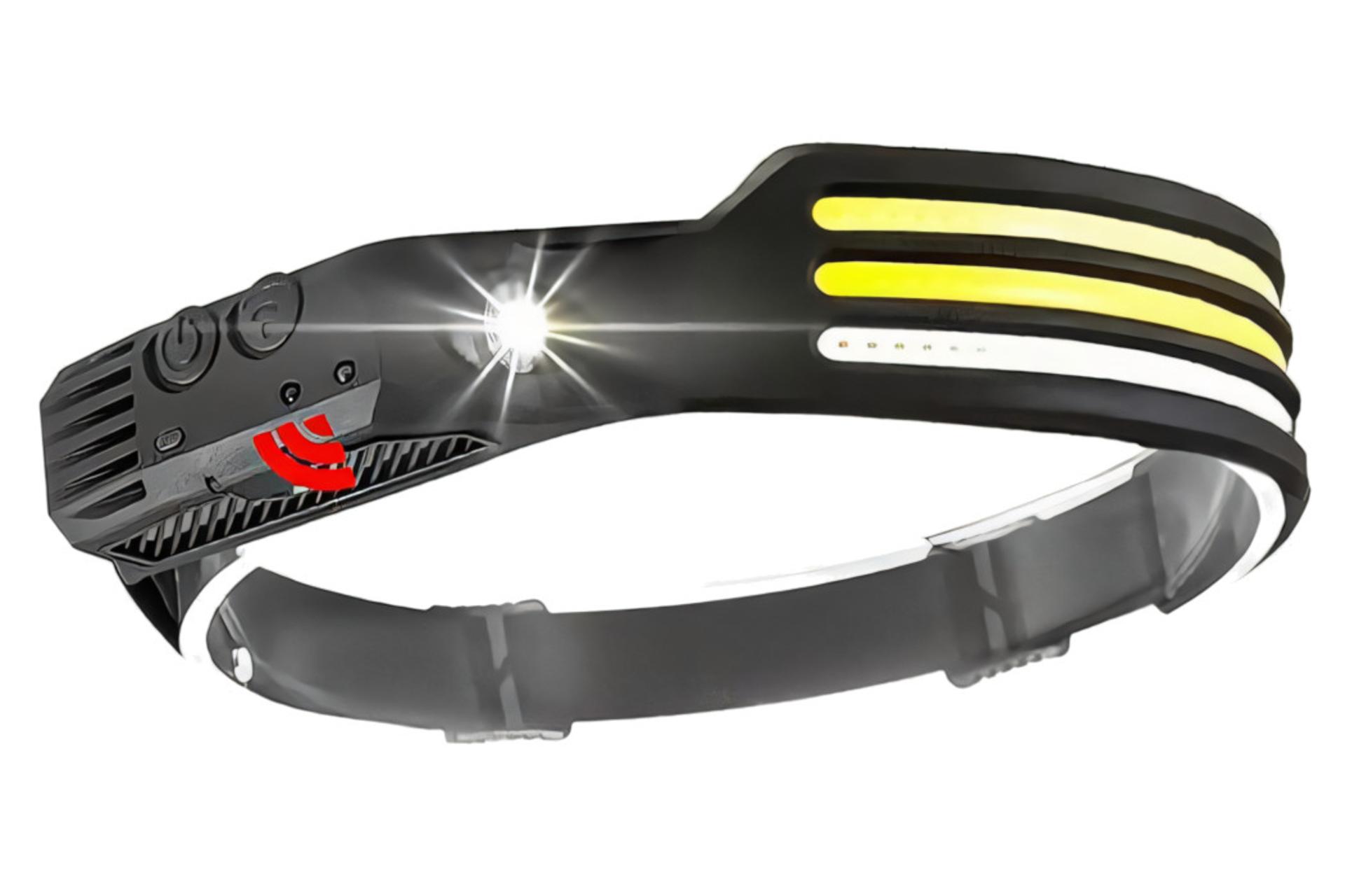 چراغ پیشانی هدلمپ HEADLAMP W689-3 در حالت روشن