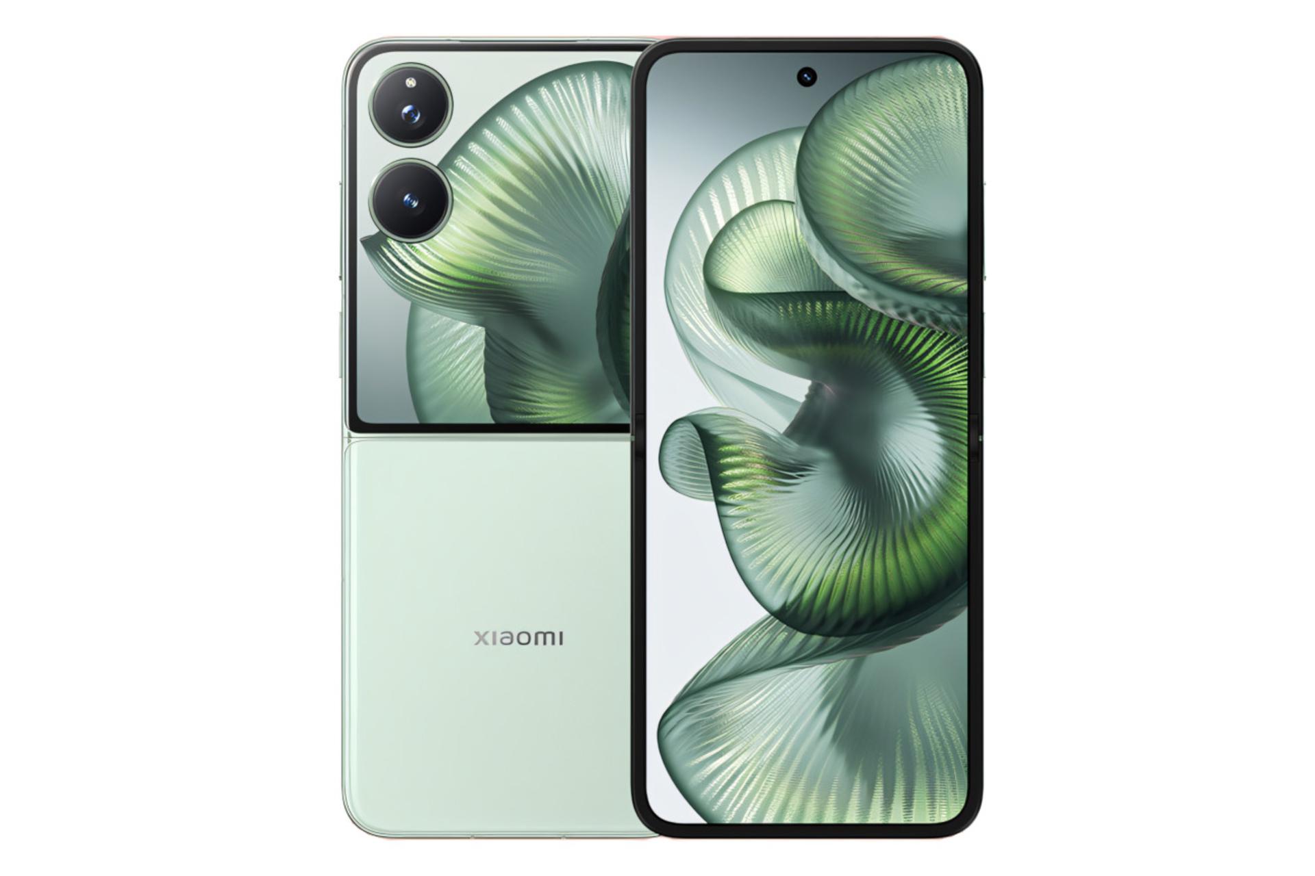 پنل جلو و پشت گوشی موبایل میکس فلیپ 2 شیائومی سبز روشن / Xiaomi Mix Flip 2