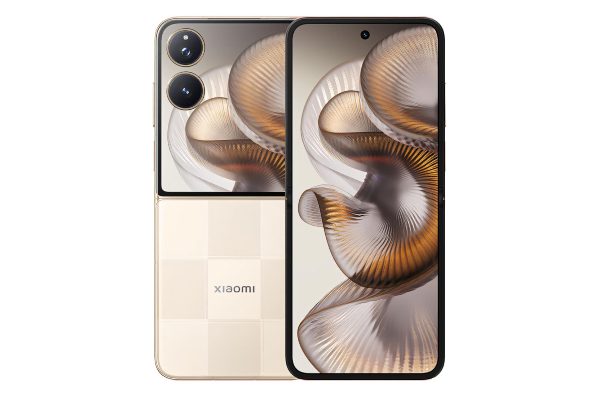 پنل جلو و پشت گوشی موبایل میکس فلیپ 2 شیائومی طلایی / Xiaomi Mix Flip 2
