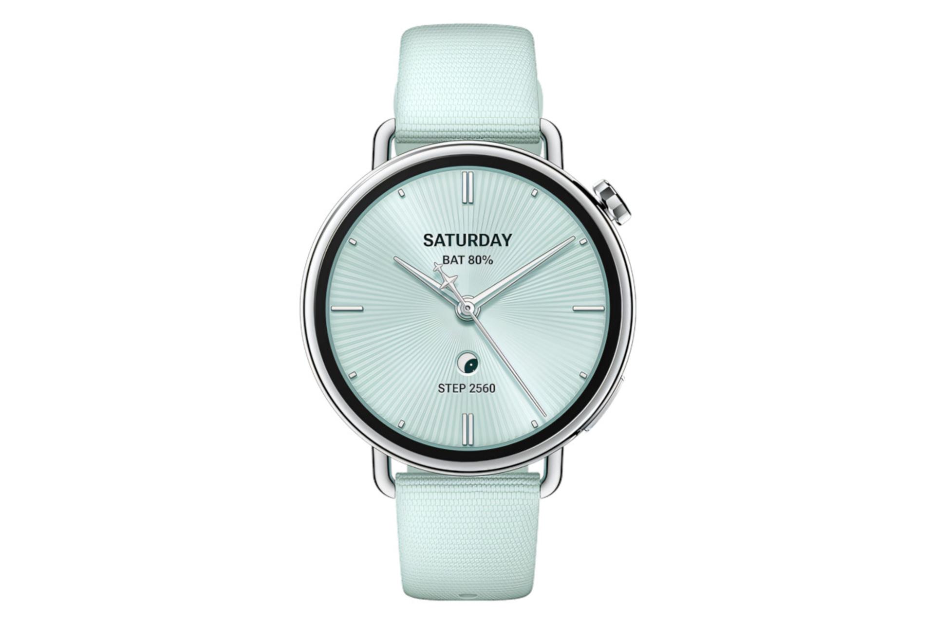 ساعت هوشمند واچ S4 شیائومی مدل 41 میلی‌متری با بند سبز روشن / Xiaomi Watch S4 41mm