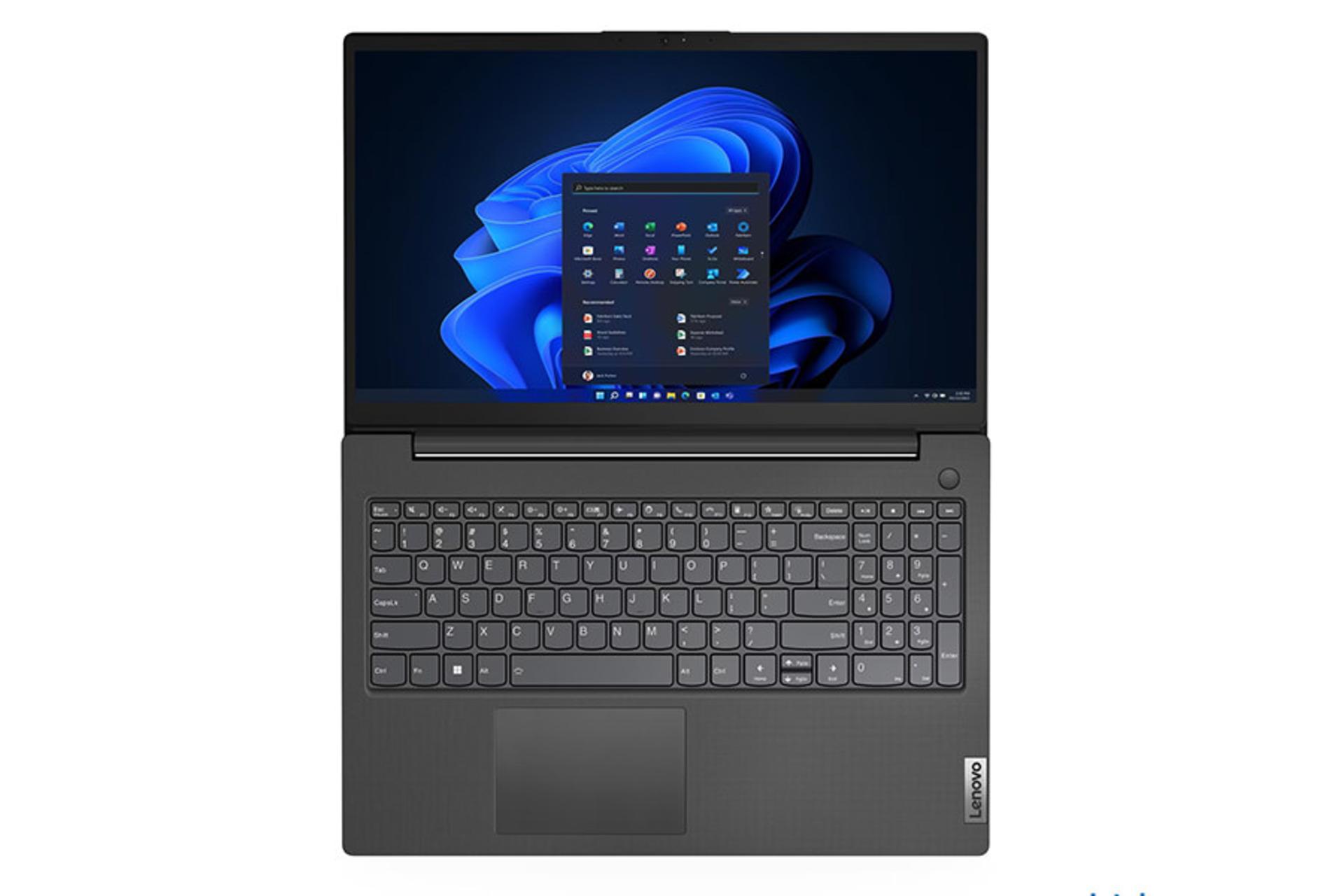لپ تاپ لنوو Lenovo V15 G4 IRU نمای بالا و کیبورد