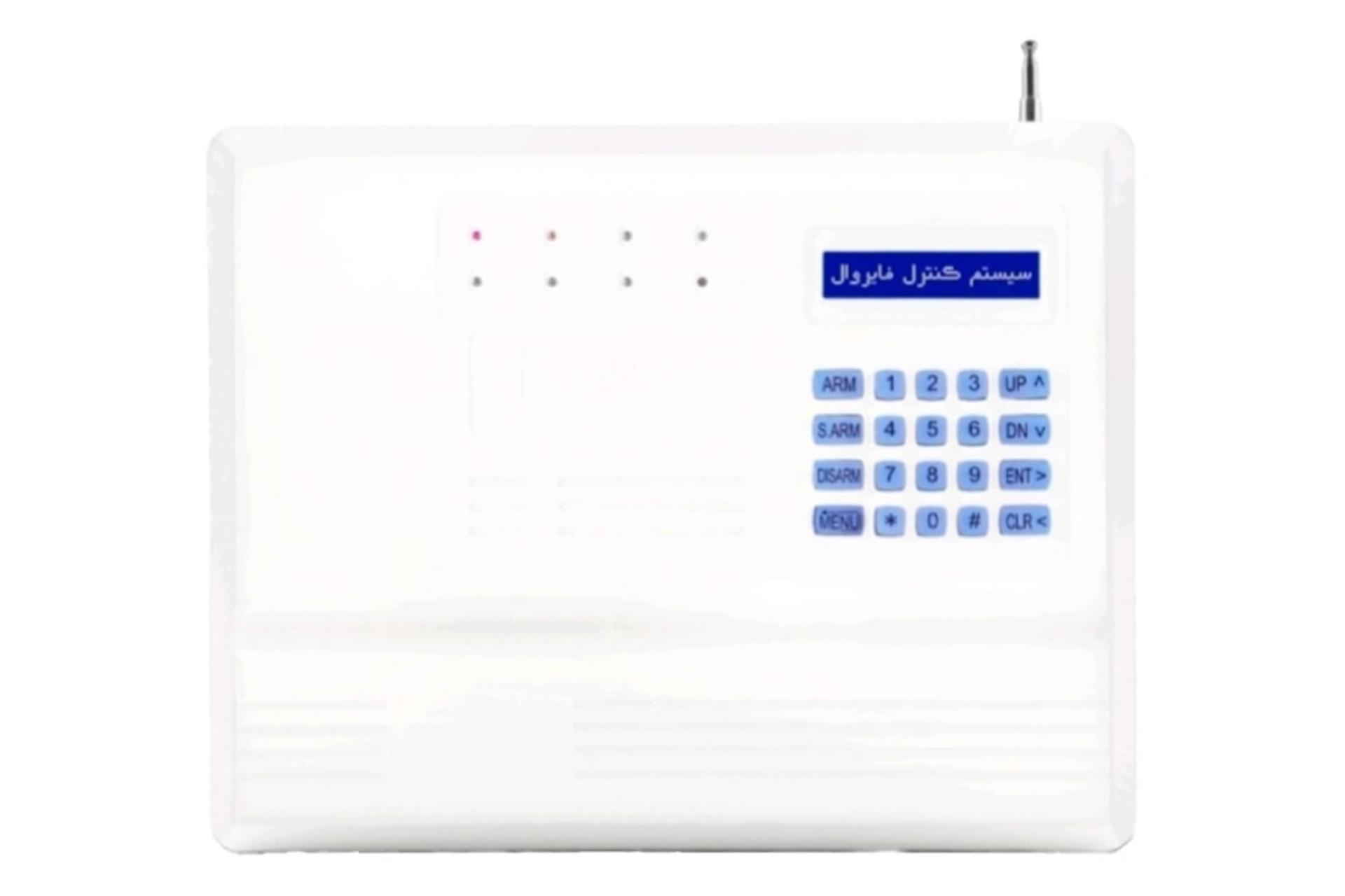 نمای جلوی دزدگیر اماکن فایر وال F7 با نمایشگر روشن و نمایش صفحه کلید