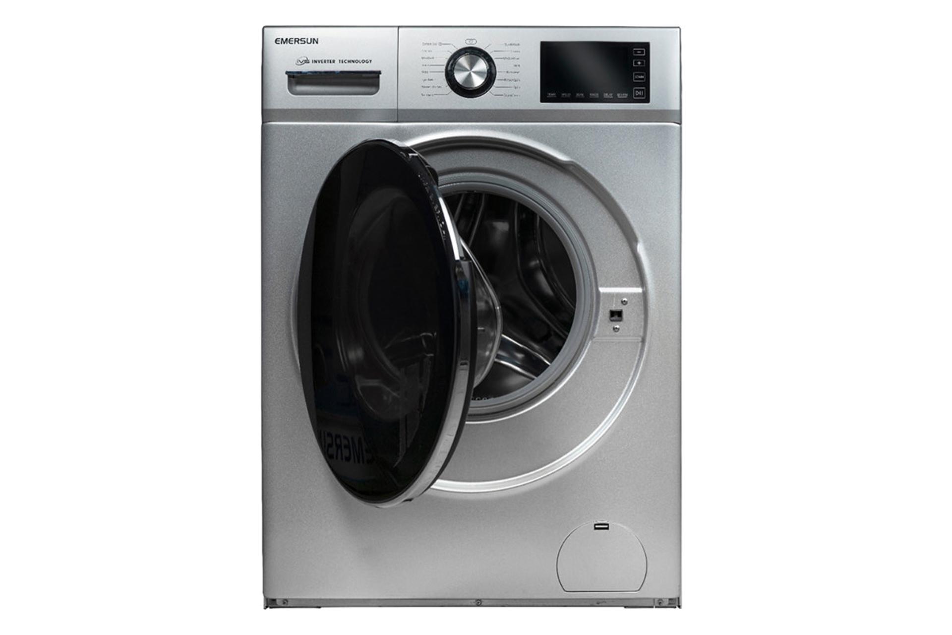 ماشین لباسشویی امرسان Emersun EW80 نمای جلو درب باز