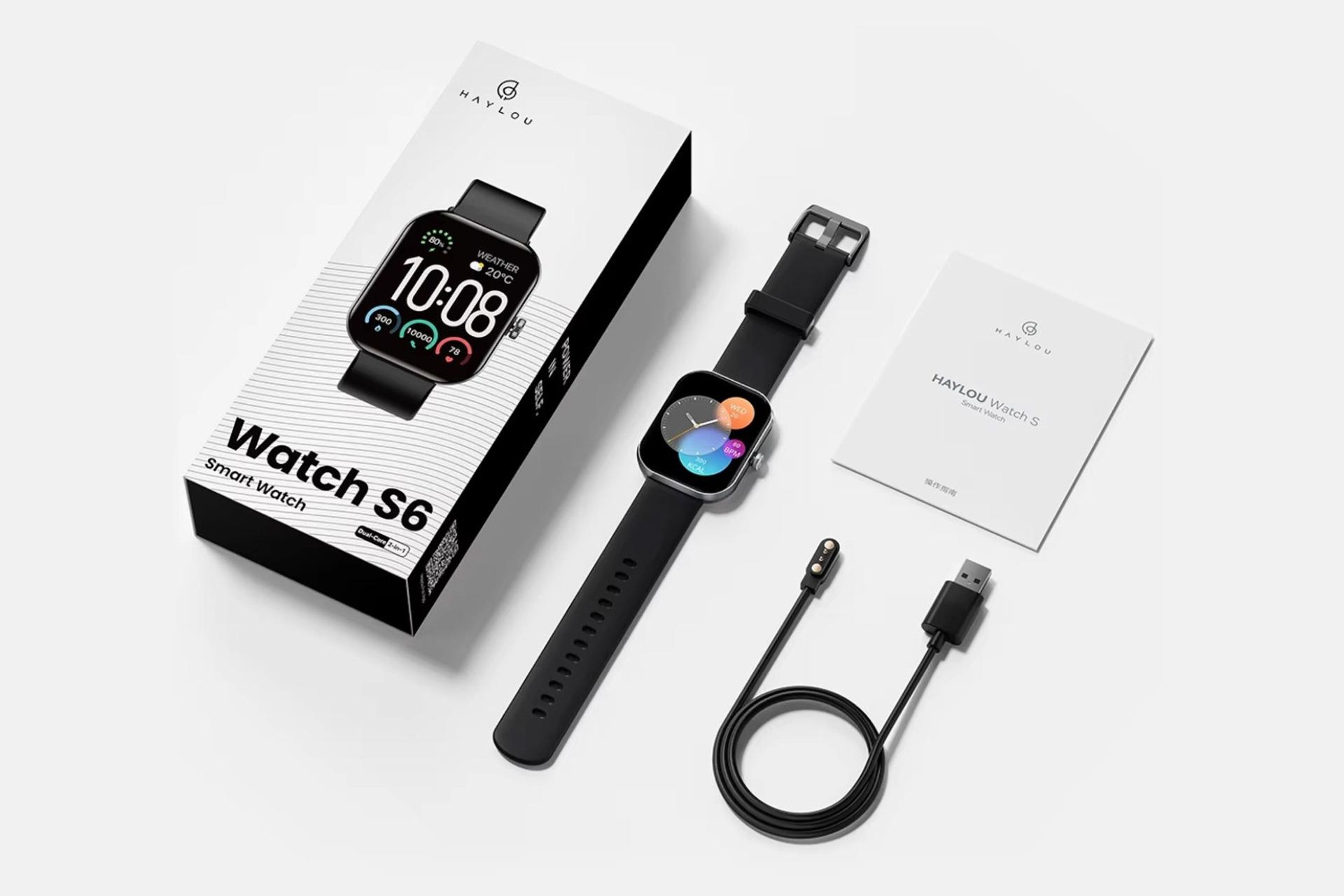 اقلام همراه ساعت هوشمند هایلو واچ S6 مشکی / Haylou Watch S6