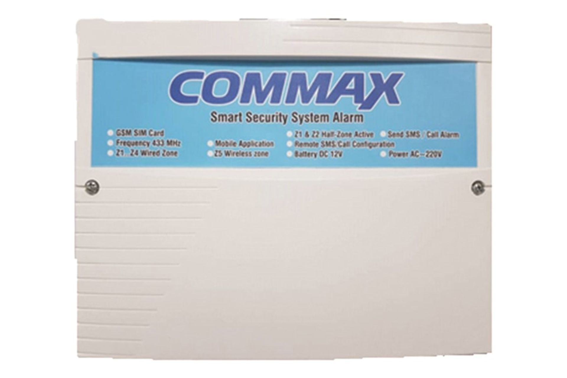 نمای پنل جلوی دزدگیر اماکن کوماکس K4 با نمایش لوگو