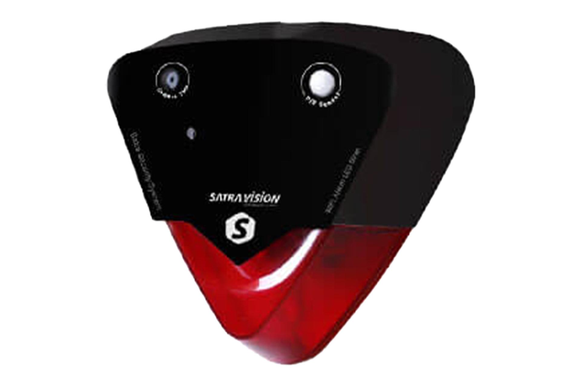 نمای نیمرخ دزدگیر اماکن ساترا ویژن AL2 با نمایش پنل سمت راست