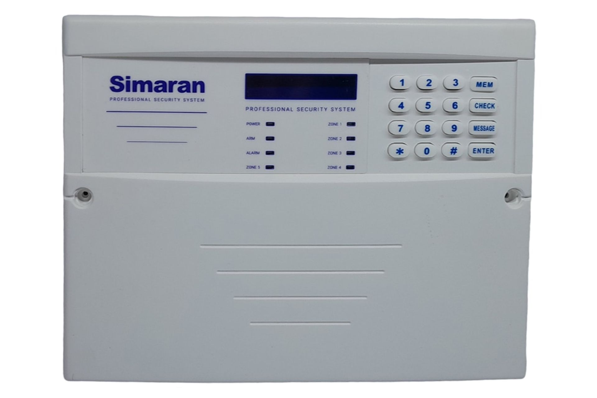 نمای پنل جلوی دزدگیر اماکن سیماران SM-SG6420 با نمایش صفحه کلید و نمایشگر