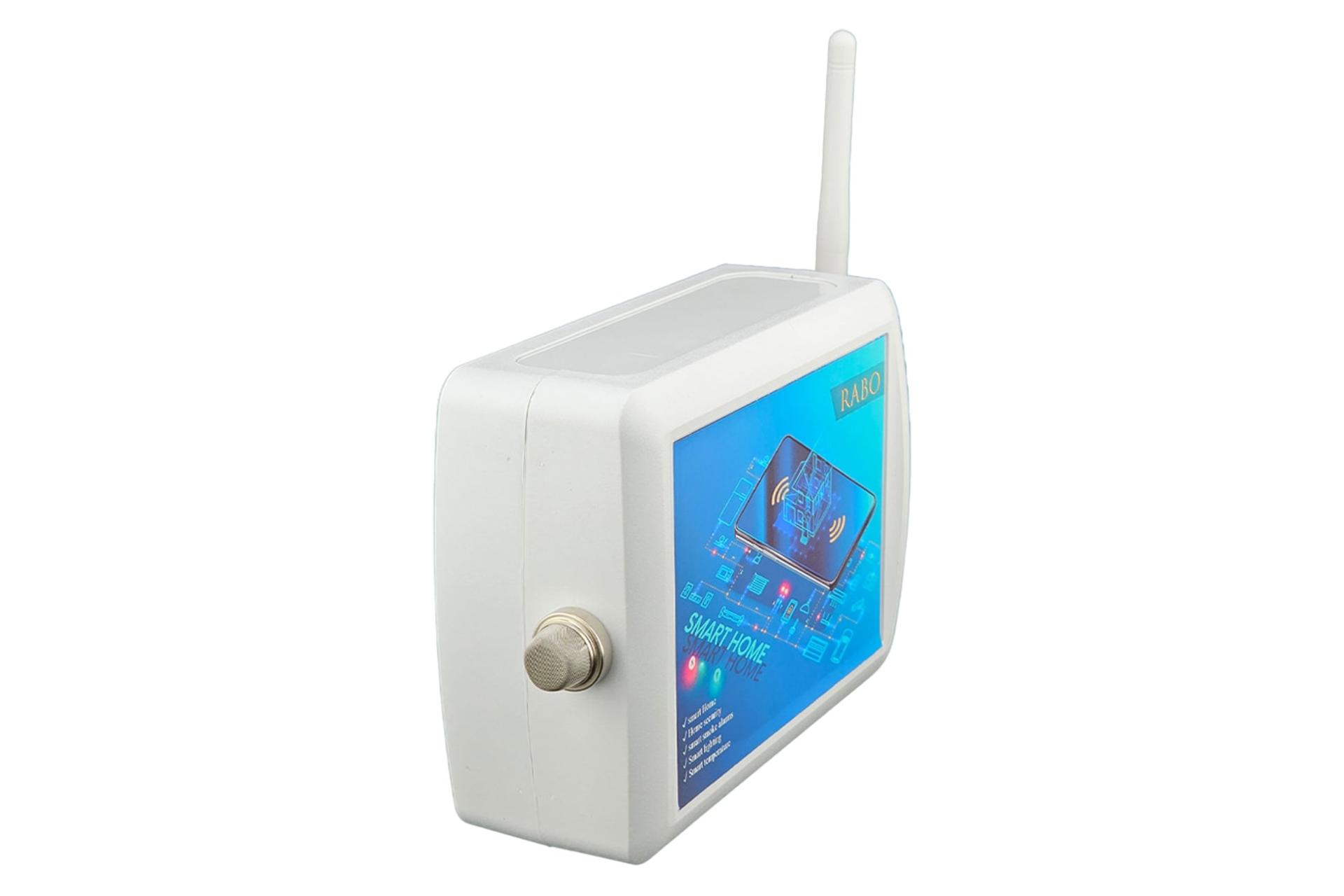 نمای نیمرخ دزدگیر اماکن رابو Economy با نمایش پنل سمت چپ