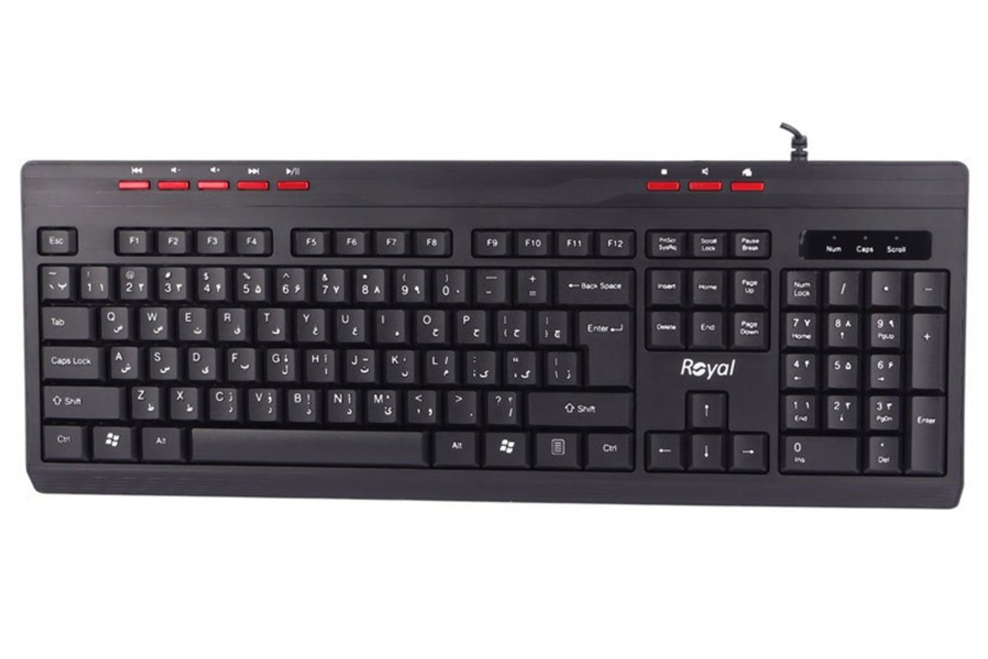 کیبورد رویال RK-325 نمای بالا