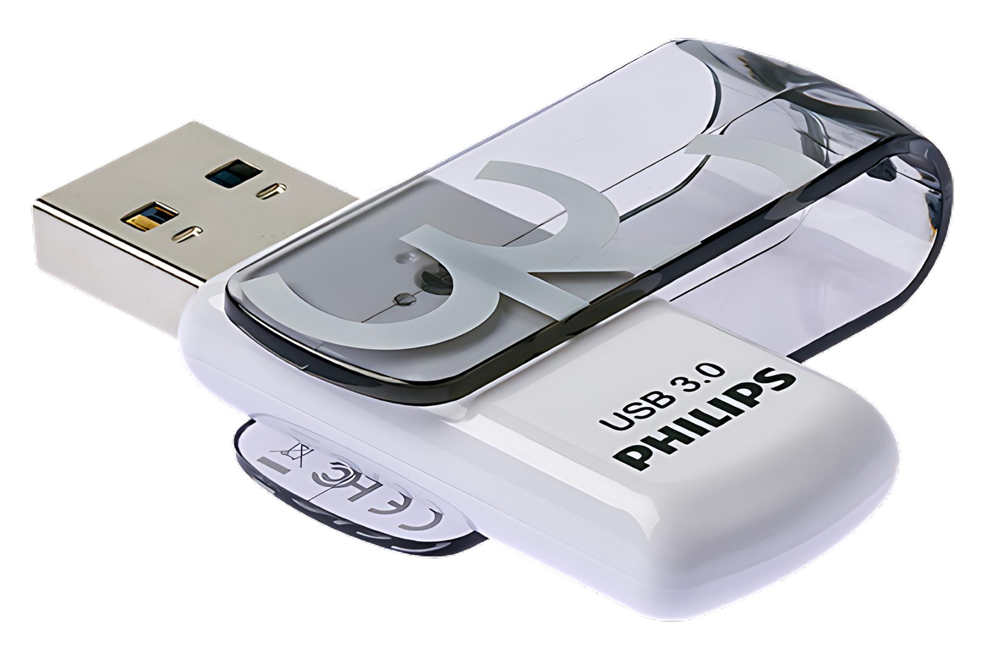 نمای کناری فلش مموری فیلیپس Philips Vivid 32GB USB 3.0