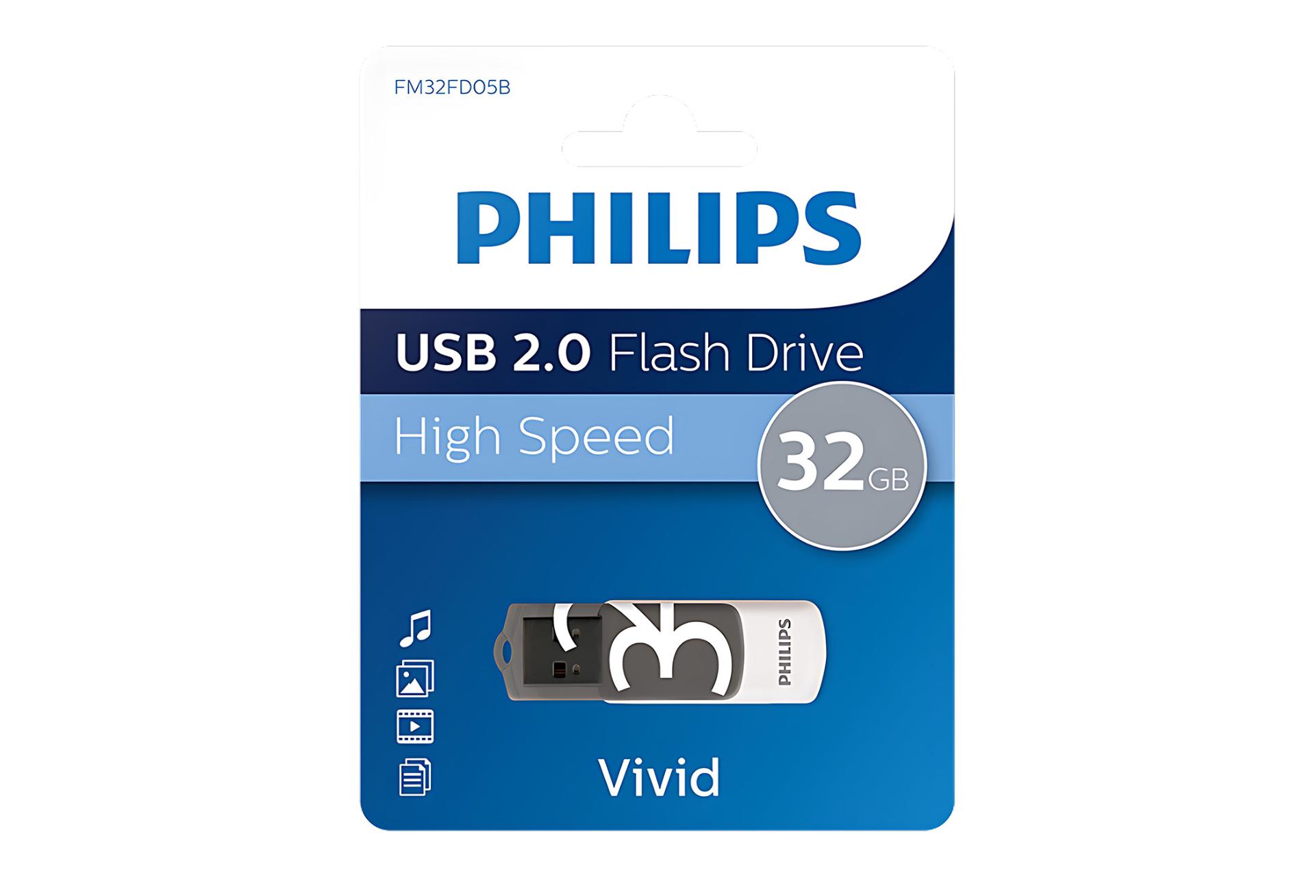 جعبه فلش مموری فیلیپس Philips Vivid 32GB USB 2.0