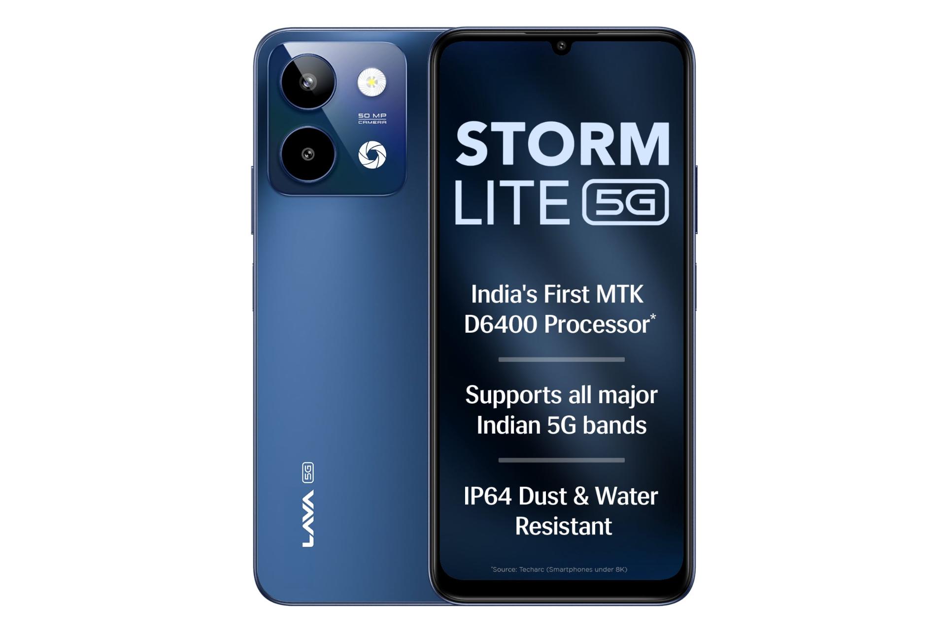 پنل جلو و پشت گوشی موبایل Storm لایت لاوا آبی / Lava Storm Lite