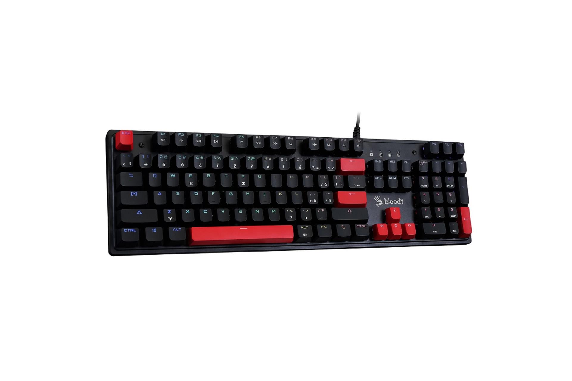 ابعاد و اندازه کیبورد ای فورتک Bloody S510R