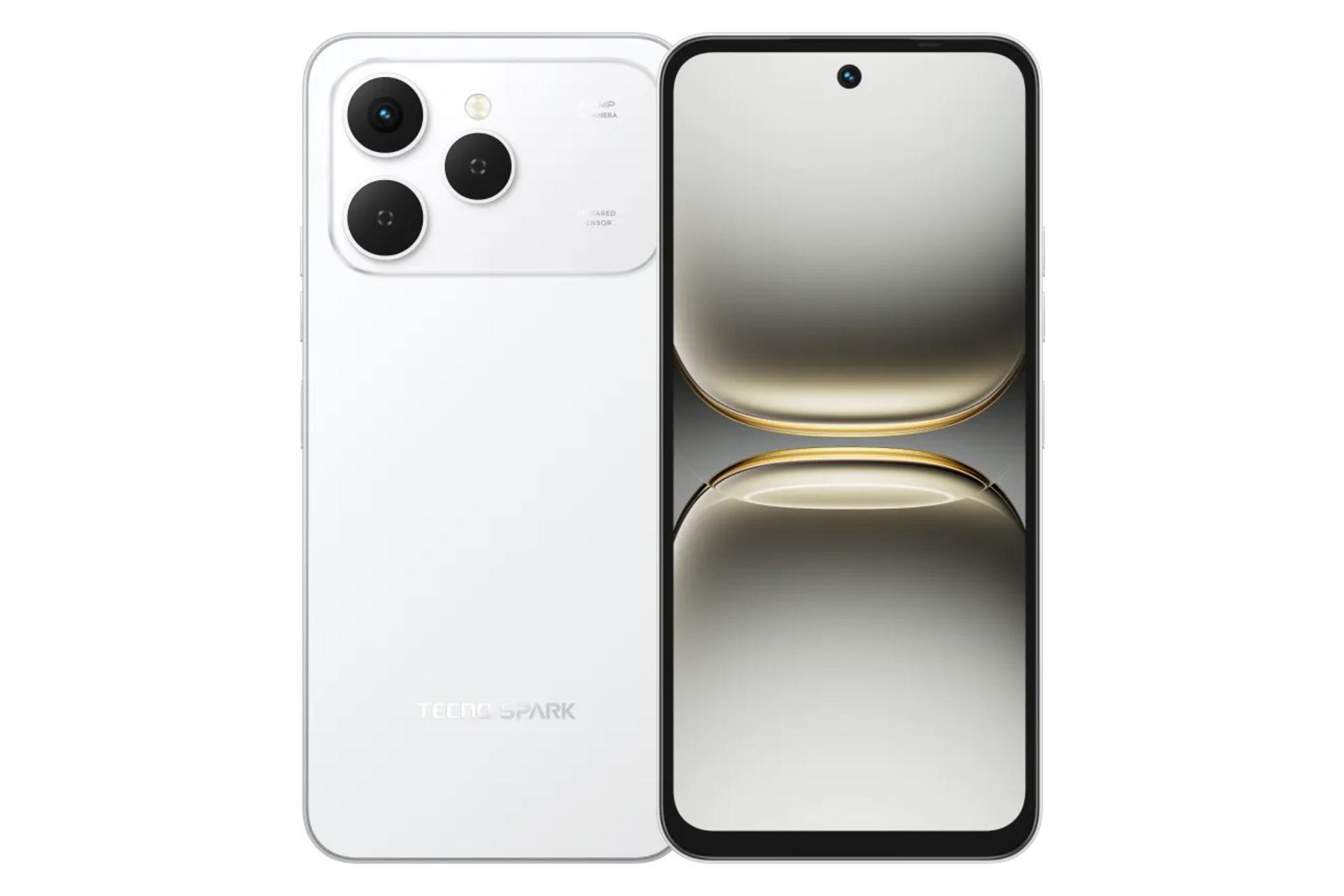 پنل جلو و پشت گوشی موبایل اسپارک 40 تکنو سفید / Tecno Spark 40