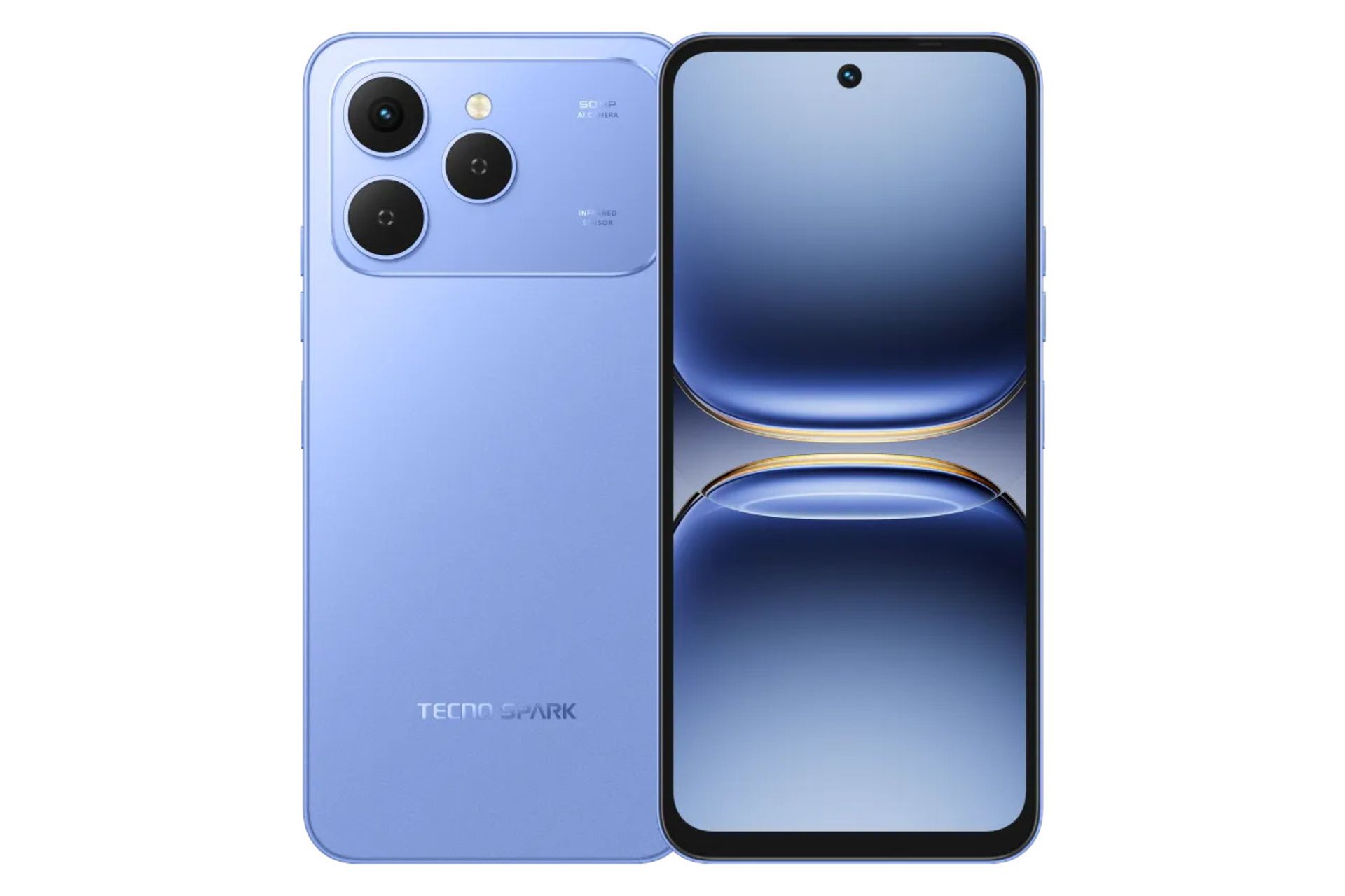 پنل جلو و پشت گوشی موبایل اسپارک 40 تکنو آبی / Tecno Spark 40