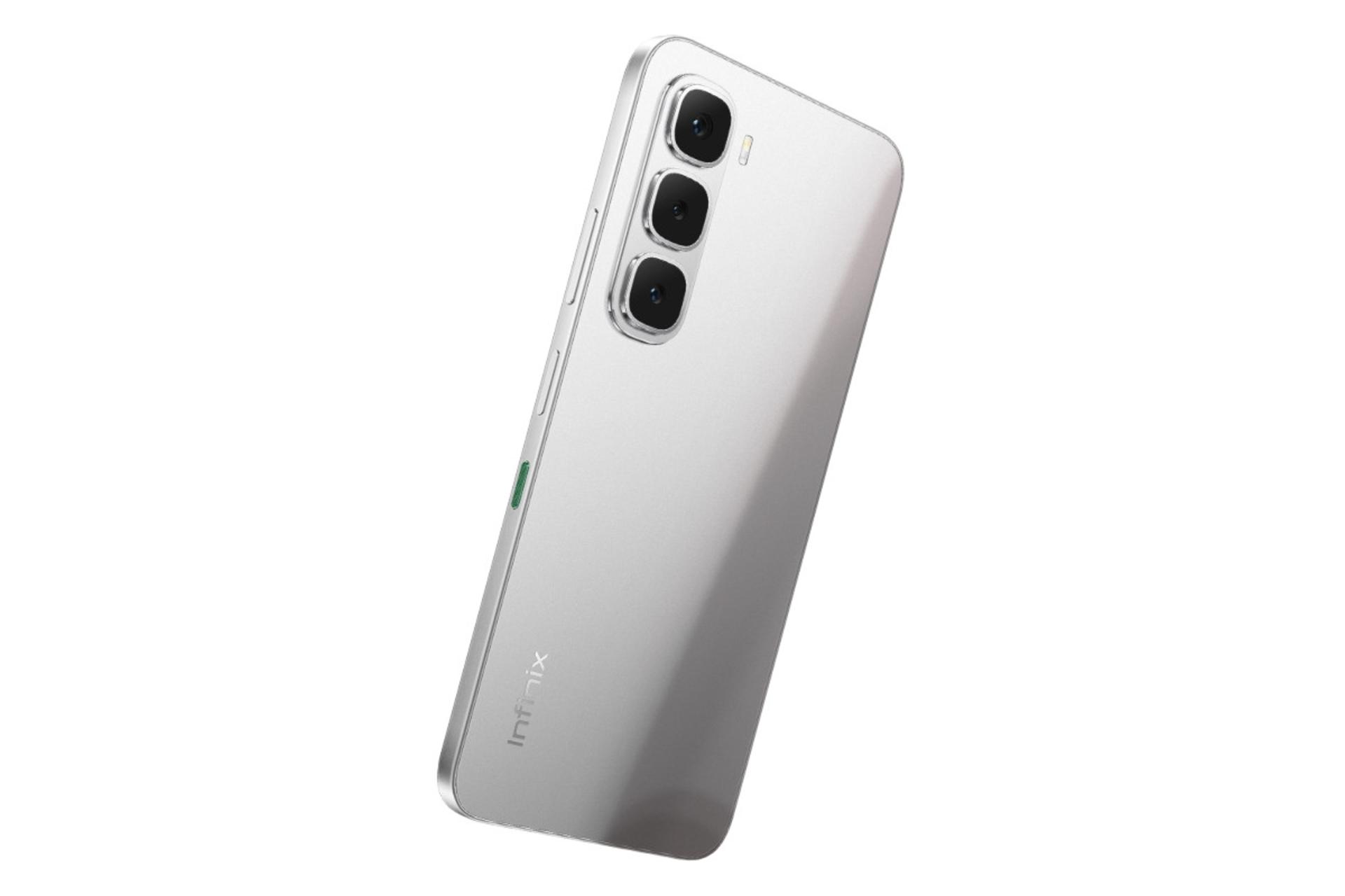 پنل پشت و چینش دوربین گوشی موبایل اینفینیکس Infinix Hot 60i نقره ای