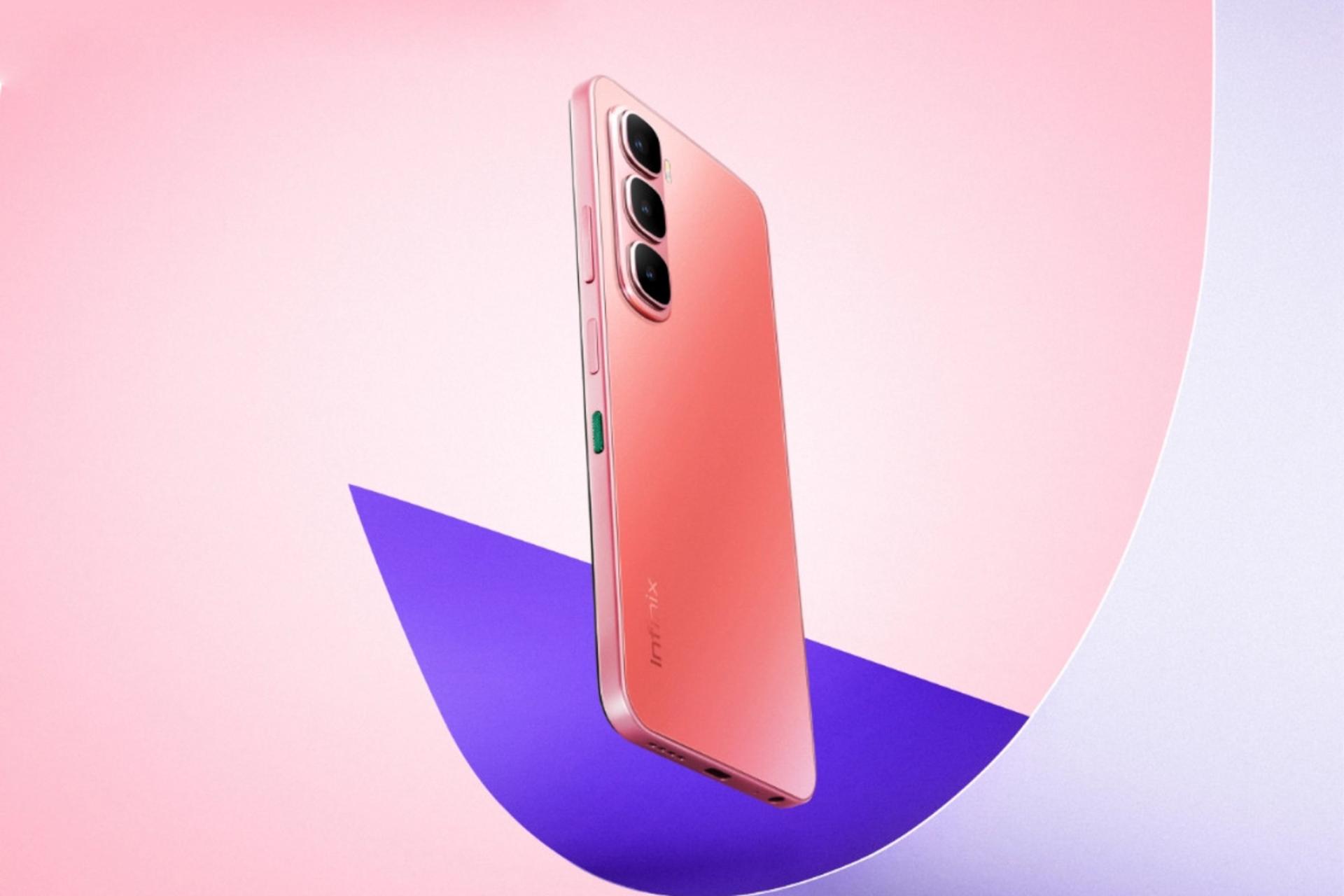 پنل پشت و چینش دوربین گوشی موبایل اینفینیکس Infinix Hot 60i قرمز