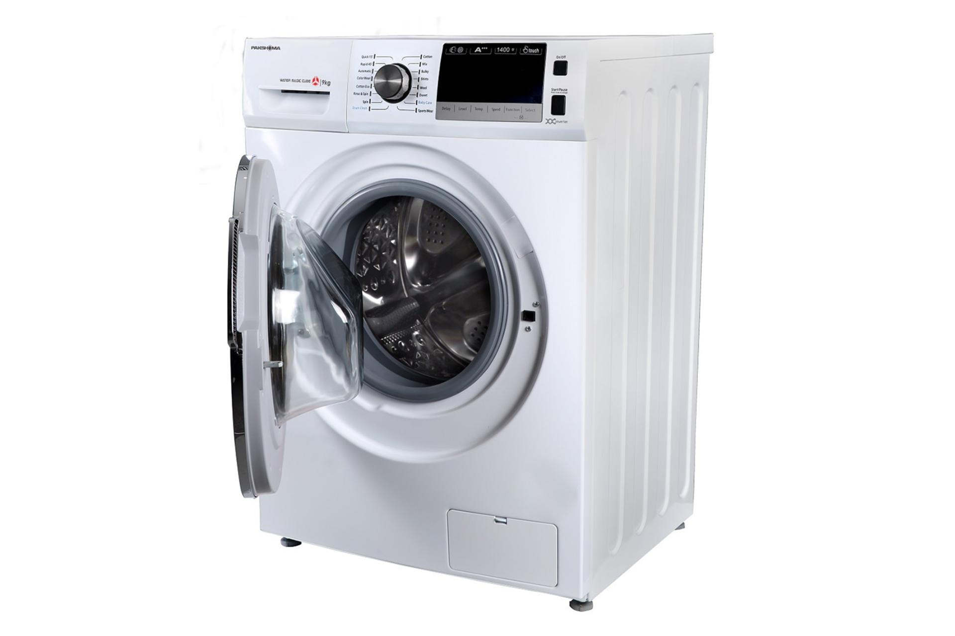 پاکشوما Pakshoma TFB-94402 رنگ سفید نمای جلو و راست درب باز