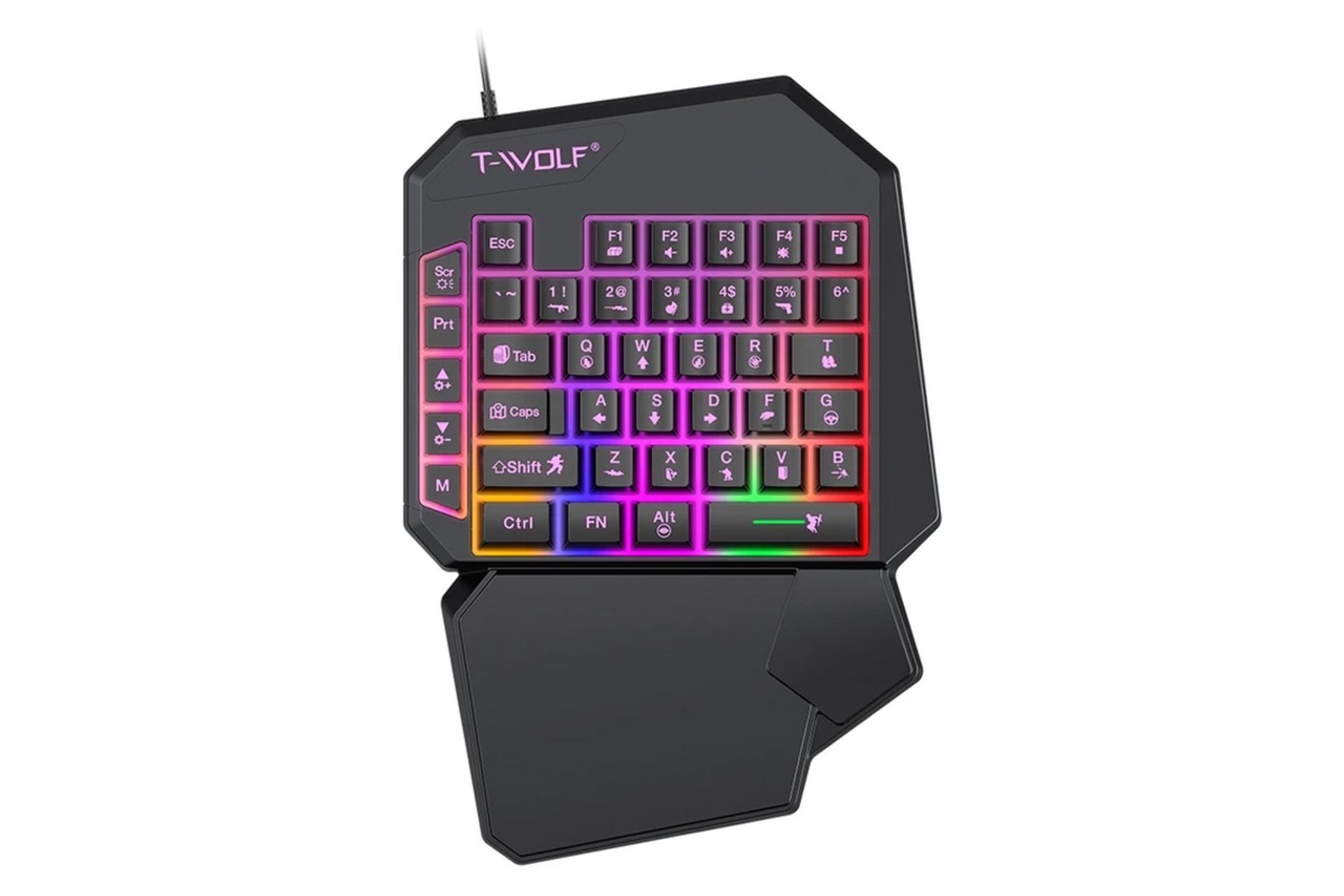 ابعاد و اندازه کیبورد تی ولف T19