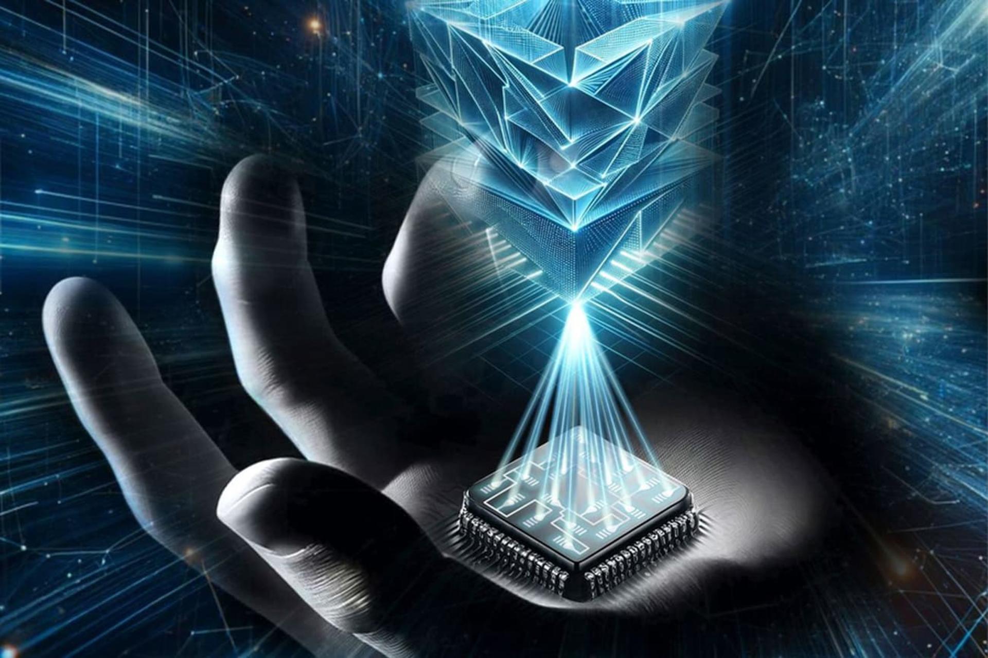 طرح گرافیکی تراشه در دست