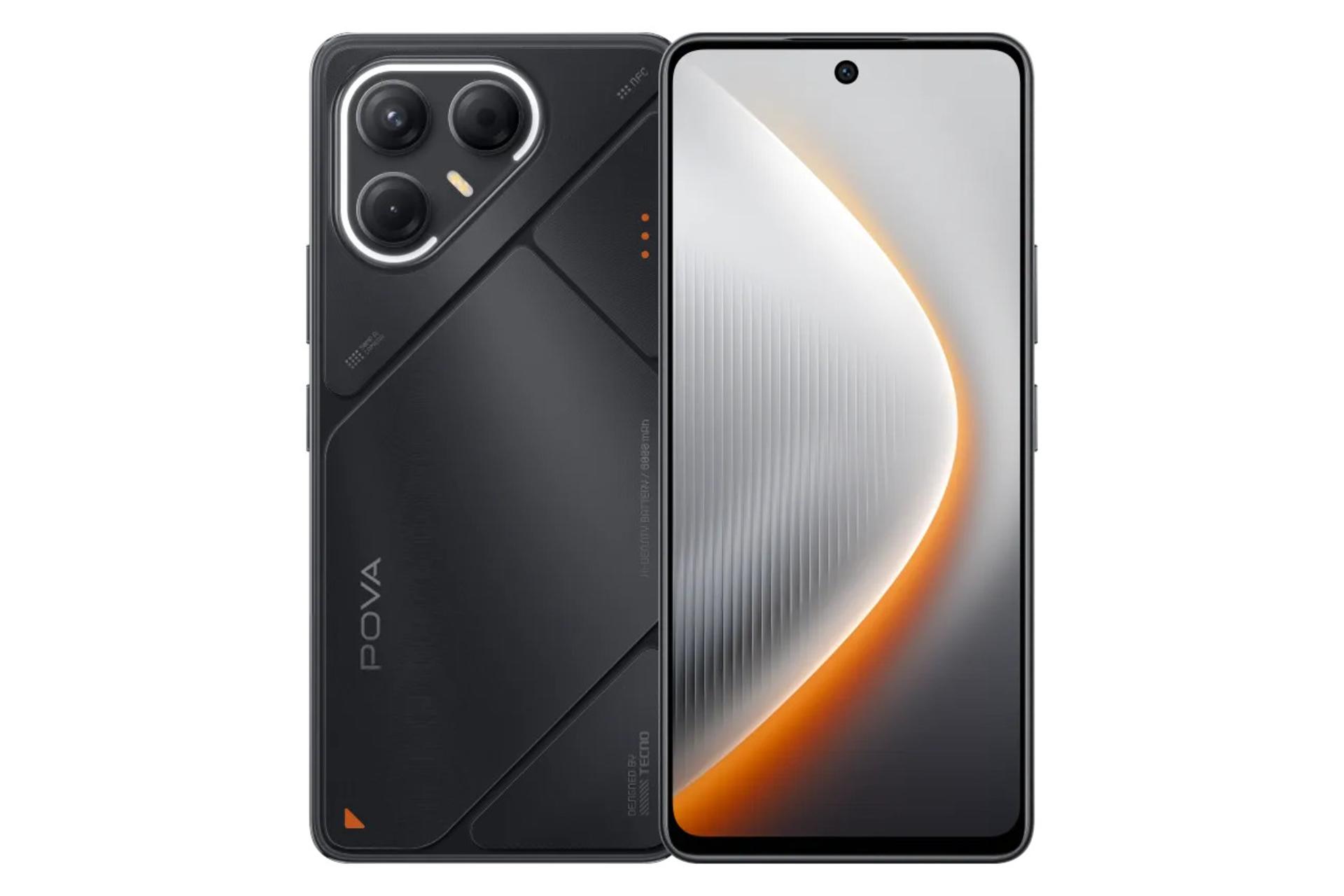 پنل جلو و پشت گوشی موبایل تکنو Tecno Pova 7 5G مشکی