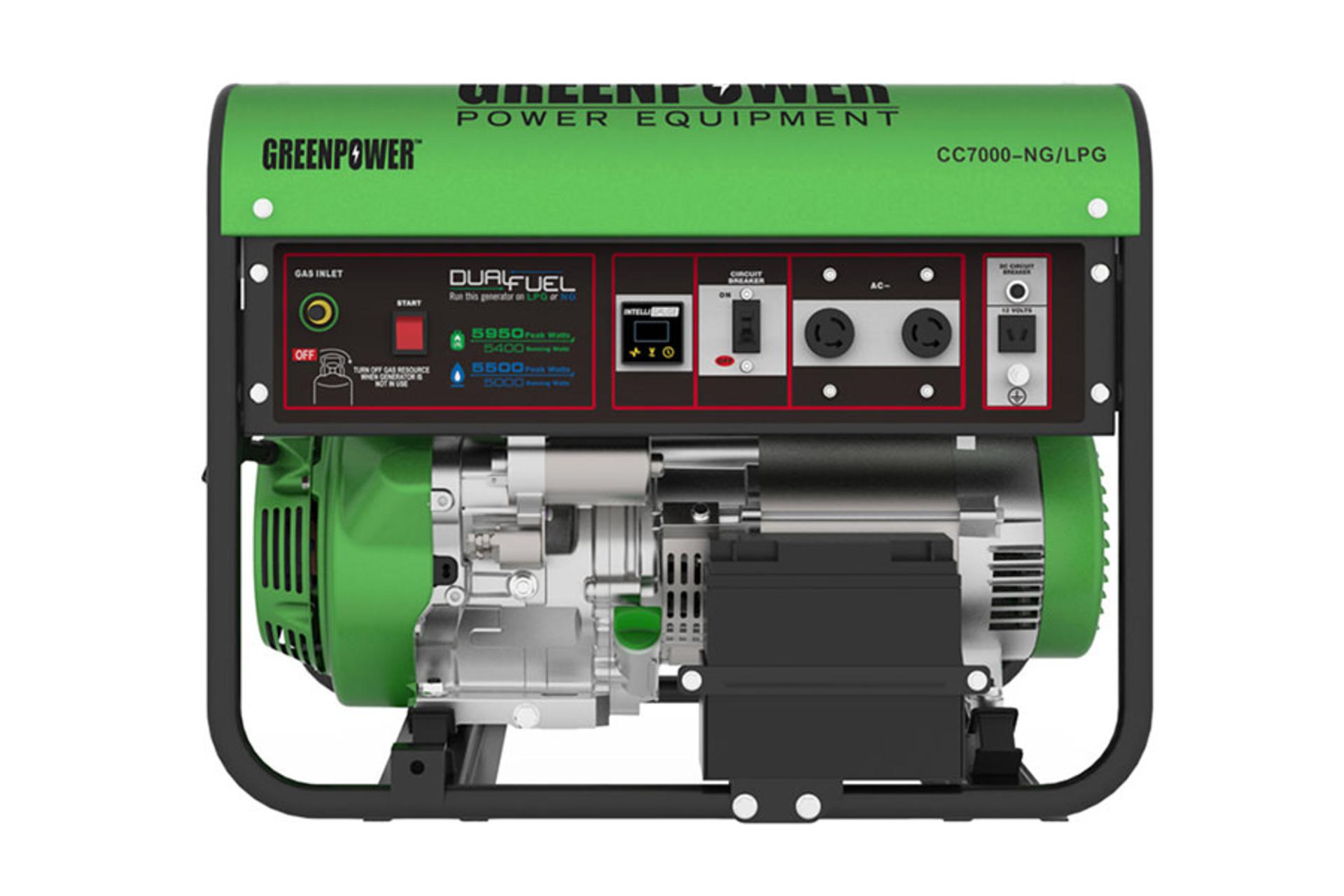 موتور برق گرین پاور Green Power CC7000-NG/LPG نمای جلو